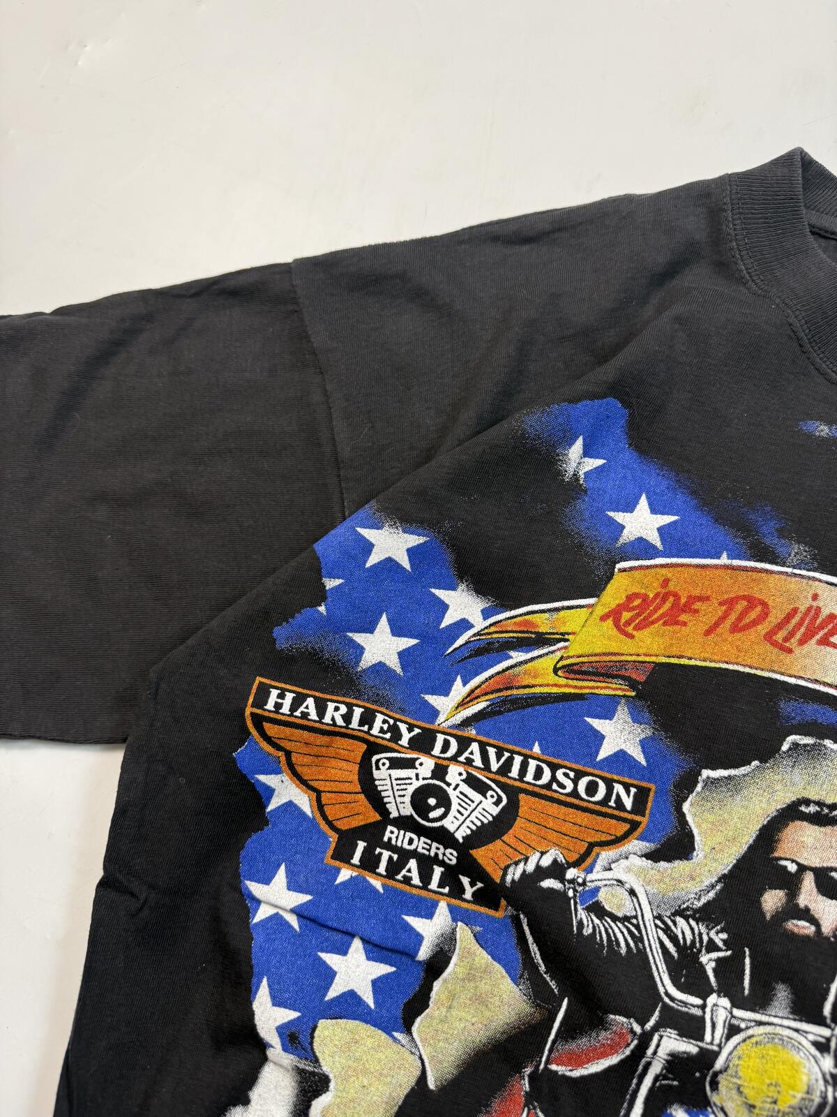 Vintage Harley Davidson Italy 1996 graphic tee (L)