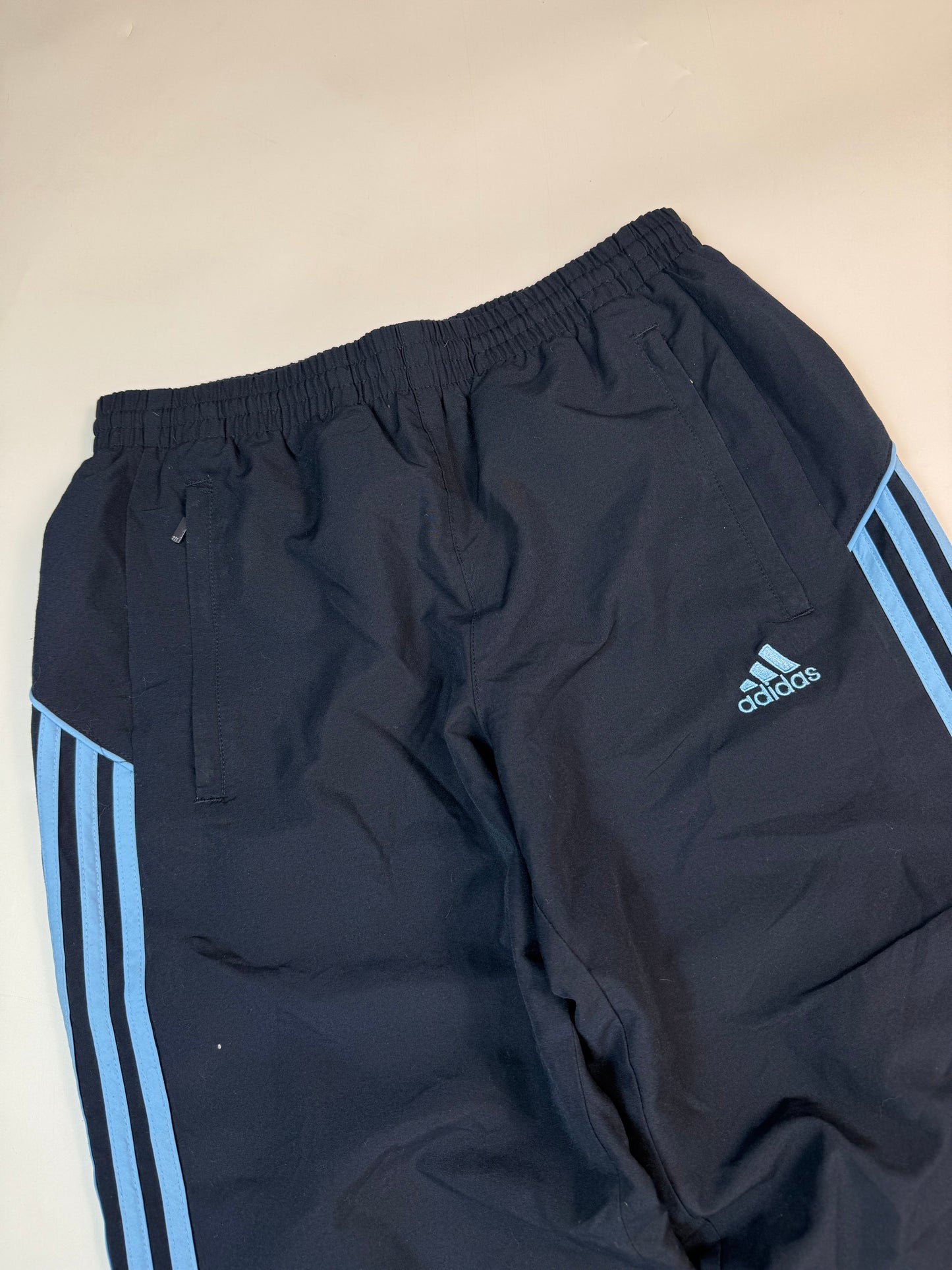 Vintage Adidas side stripe baggy track pants (S)