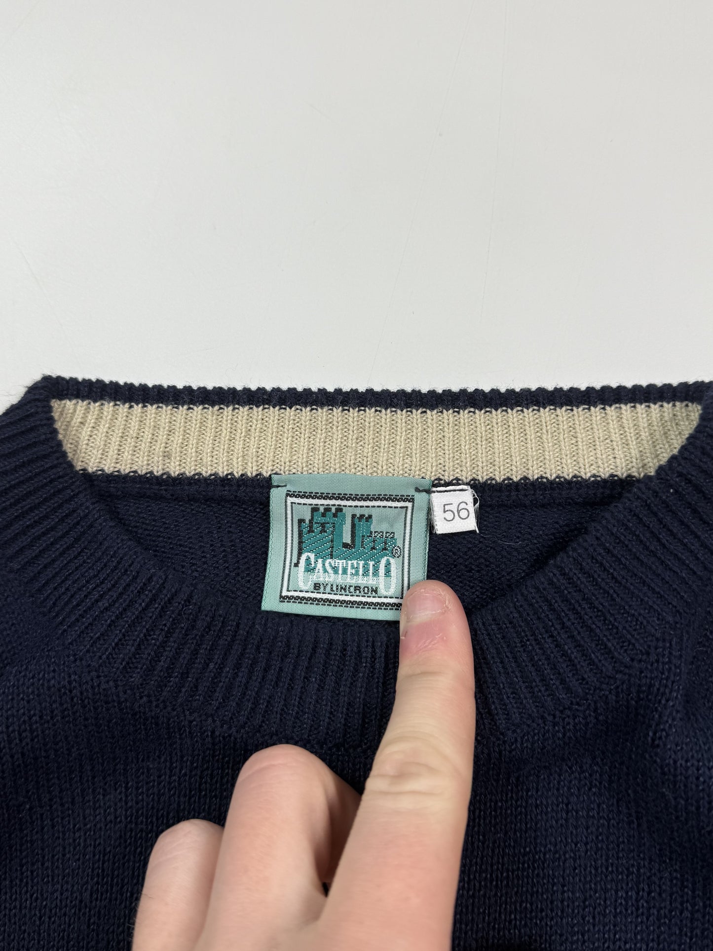 Vintage striped knit sweater (XL)