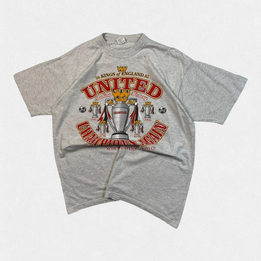 Vintage 90s Manchester United champions football graphic tee (XXL)