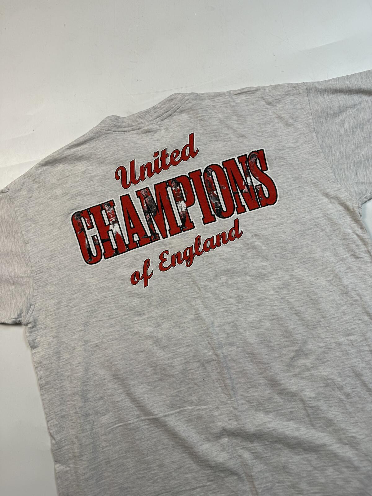 Vintage 90s Manchester United champions football graphic tee (XXL)