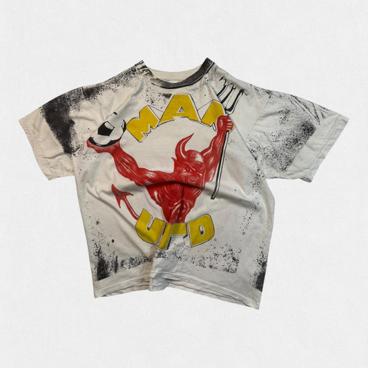 Vintage 90s Manchester United all over print graphic tee (XL)