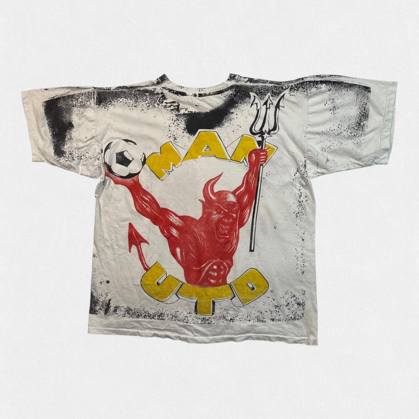 Vintage 90s Manchester United all over print graphic tee (XL)