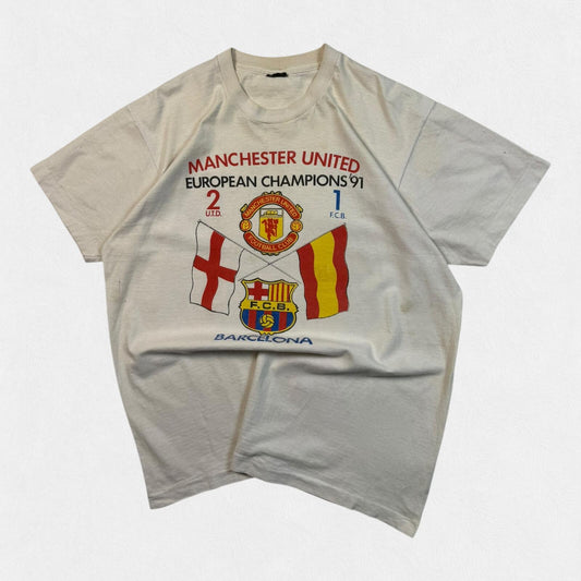 Vintage 90s Manchester United football graphic tee (XL)
