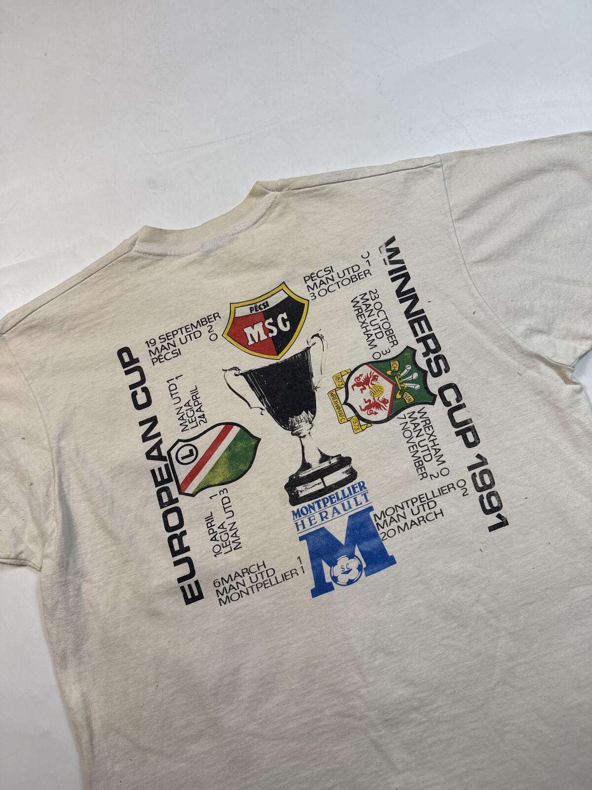 Vintage 90s Manchester United football graphic tee (XL)