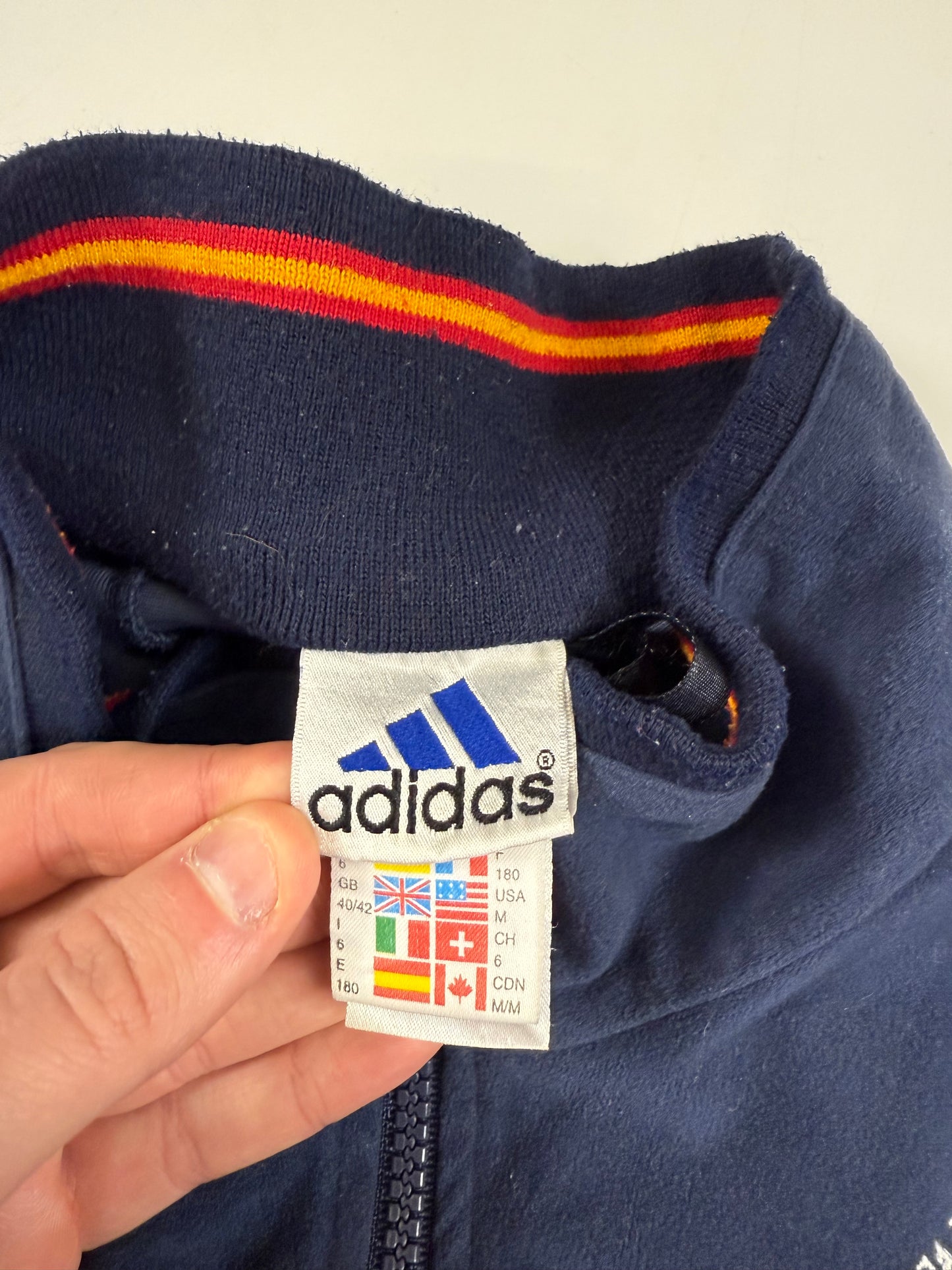 Vintage Spain 1998/99 Adidas velour track top (M)