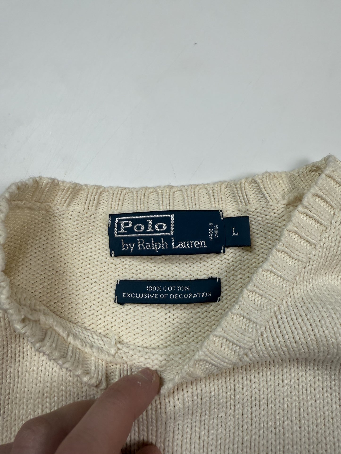 Vintage 90s Polo Ralph Lauren knit sweater (L)