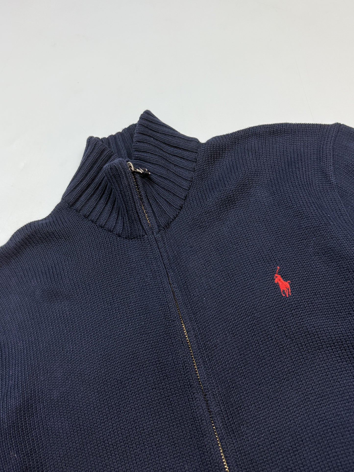 Vintage Polo Ralph Lauren full zip knit sweater (M)