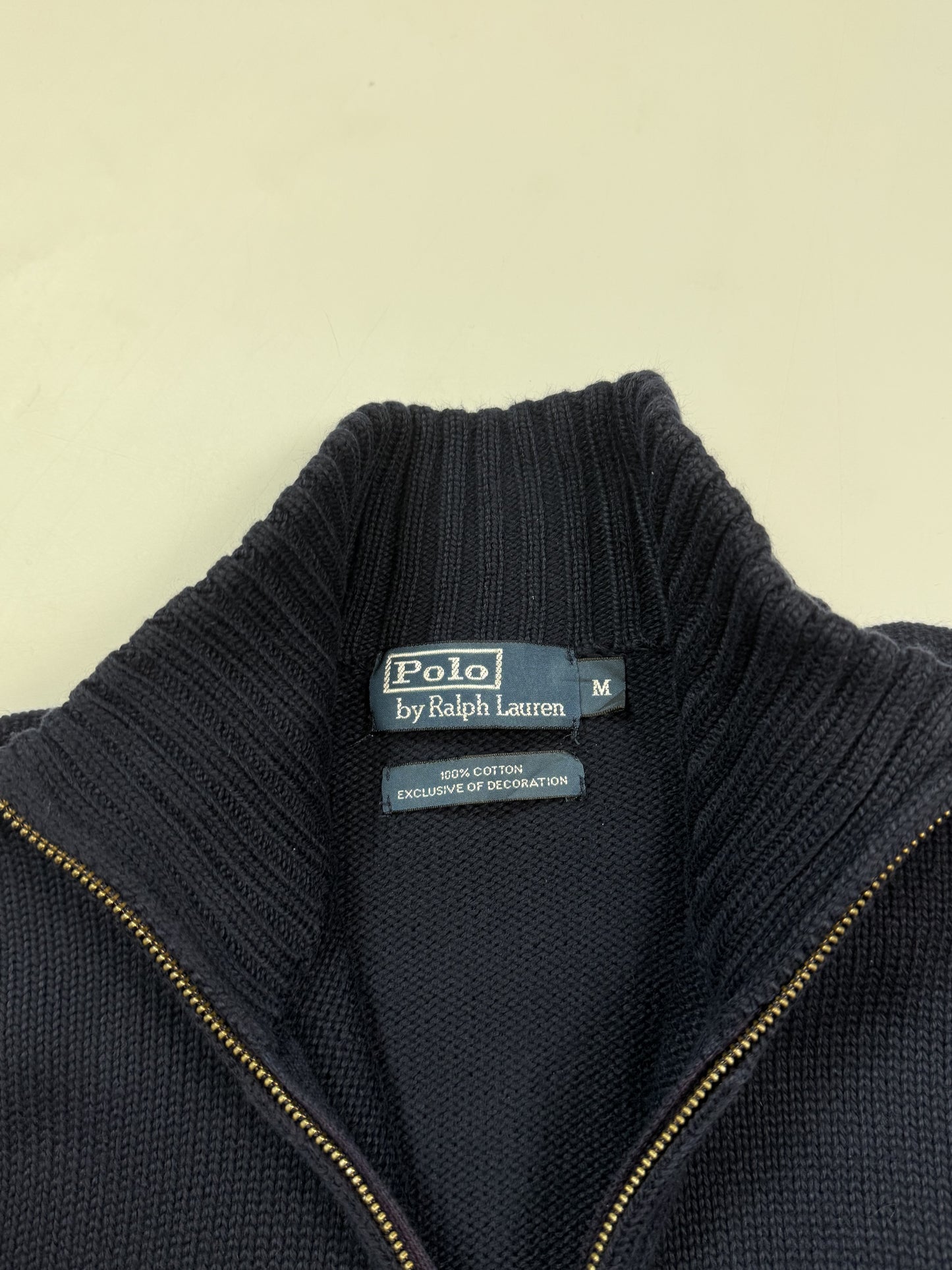 Vintage Polo Ralph Lauren full zip knit sweater (M)