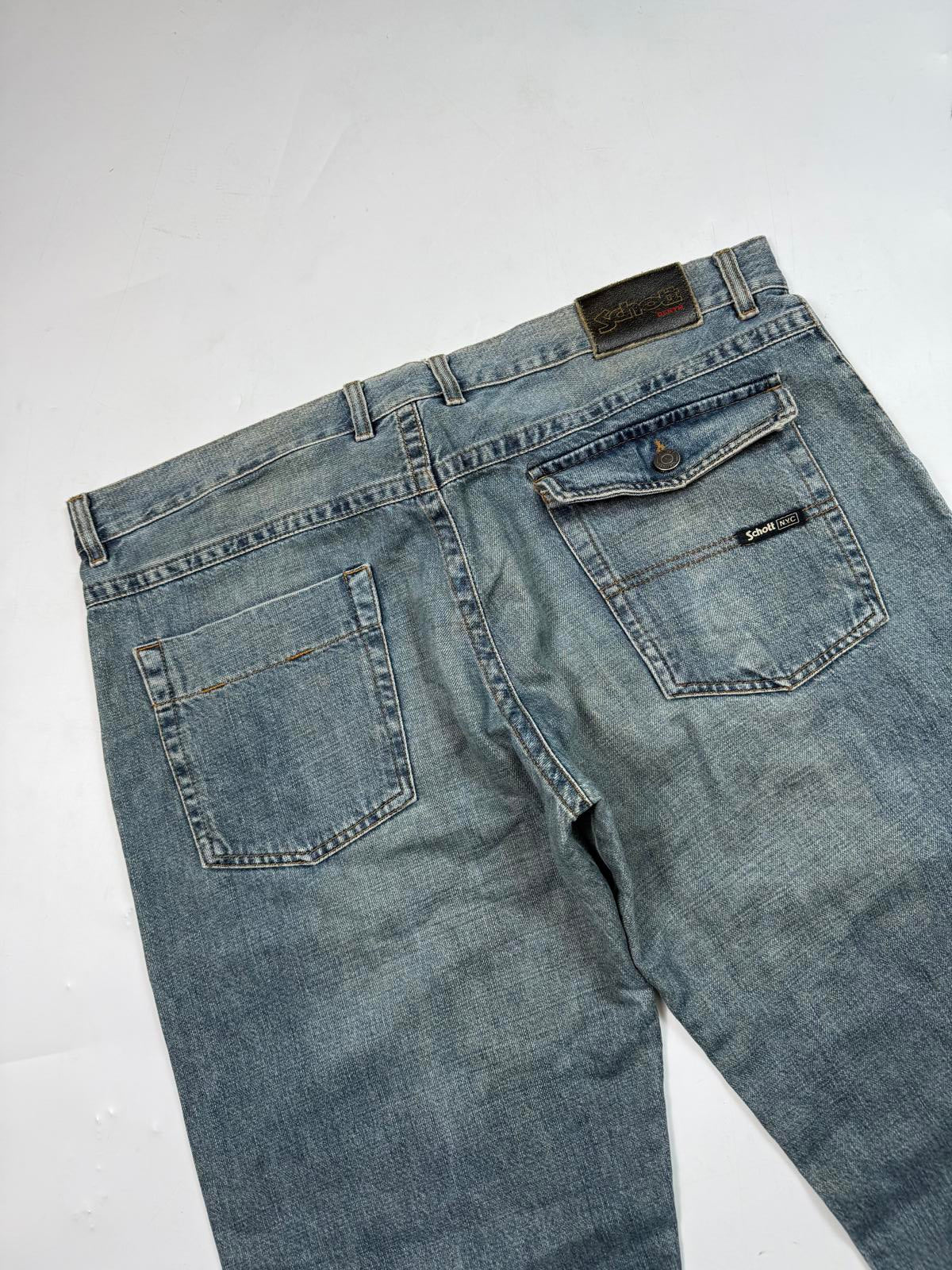 Vintage Schott NYC baggy hip hop jeans (W40)