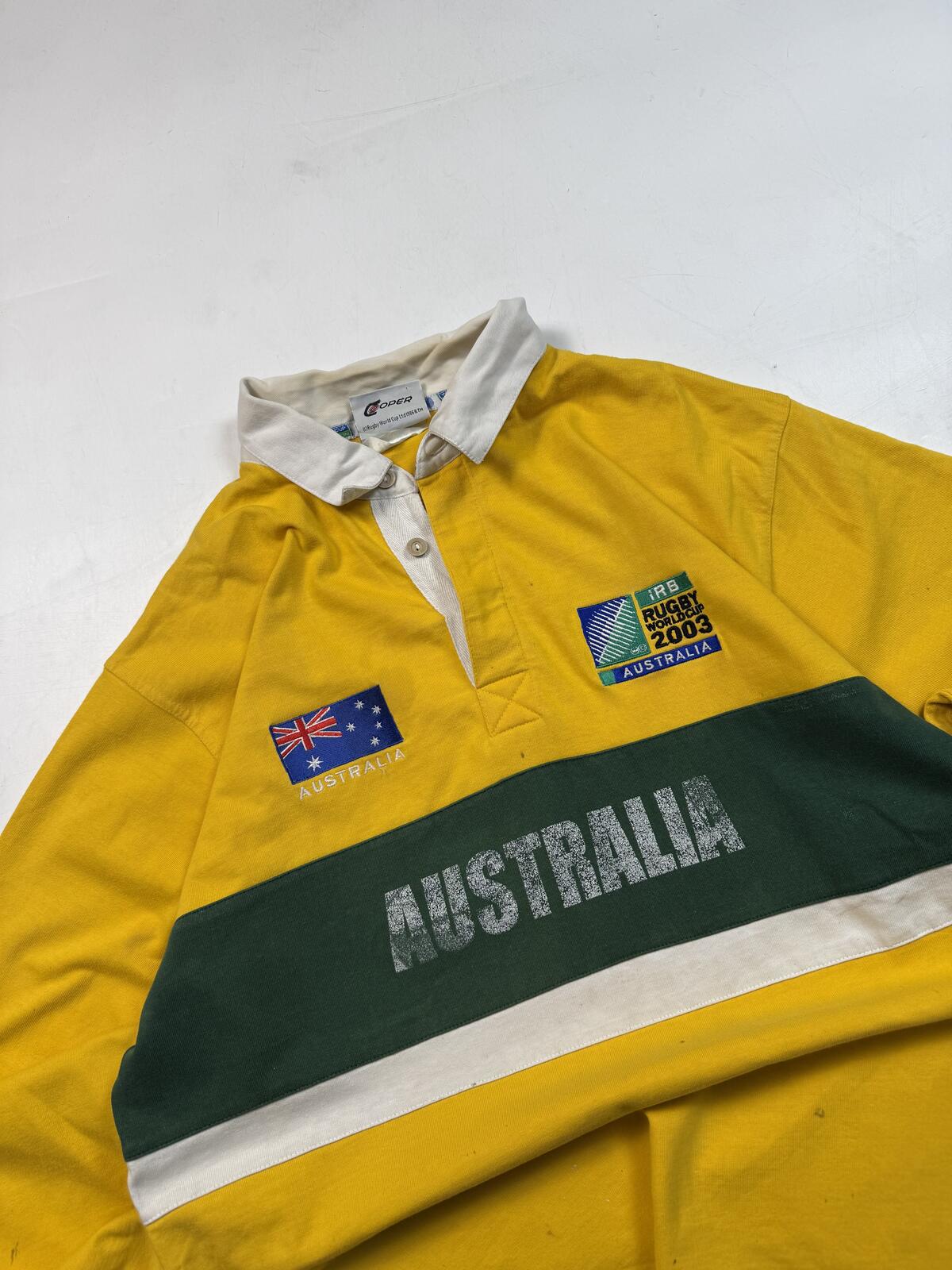 Vintage Australia 2003 world cup rugby union shirt (L)