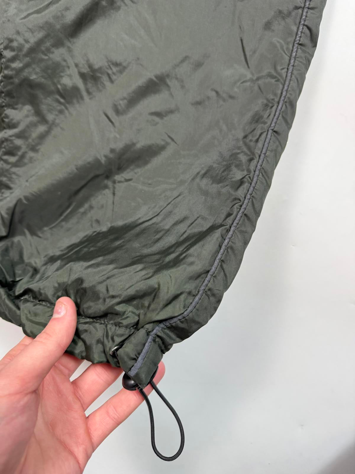 Vintage fleece lined waterproof baggy track pants (M)