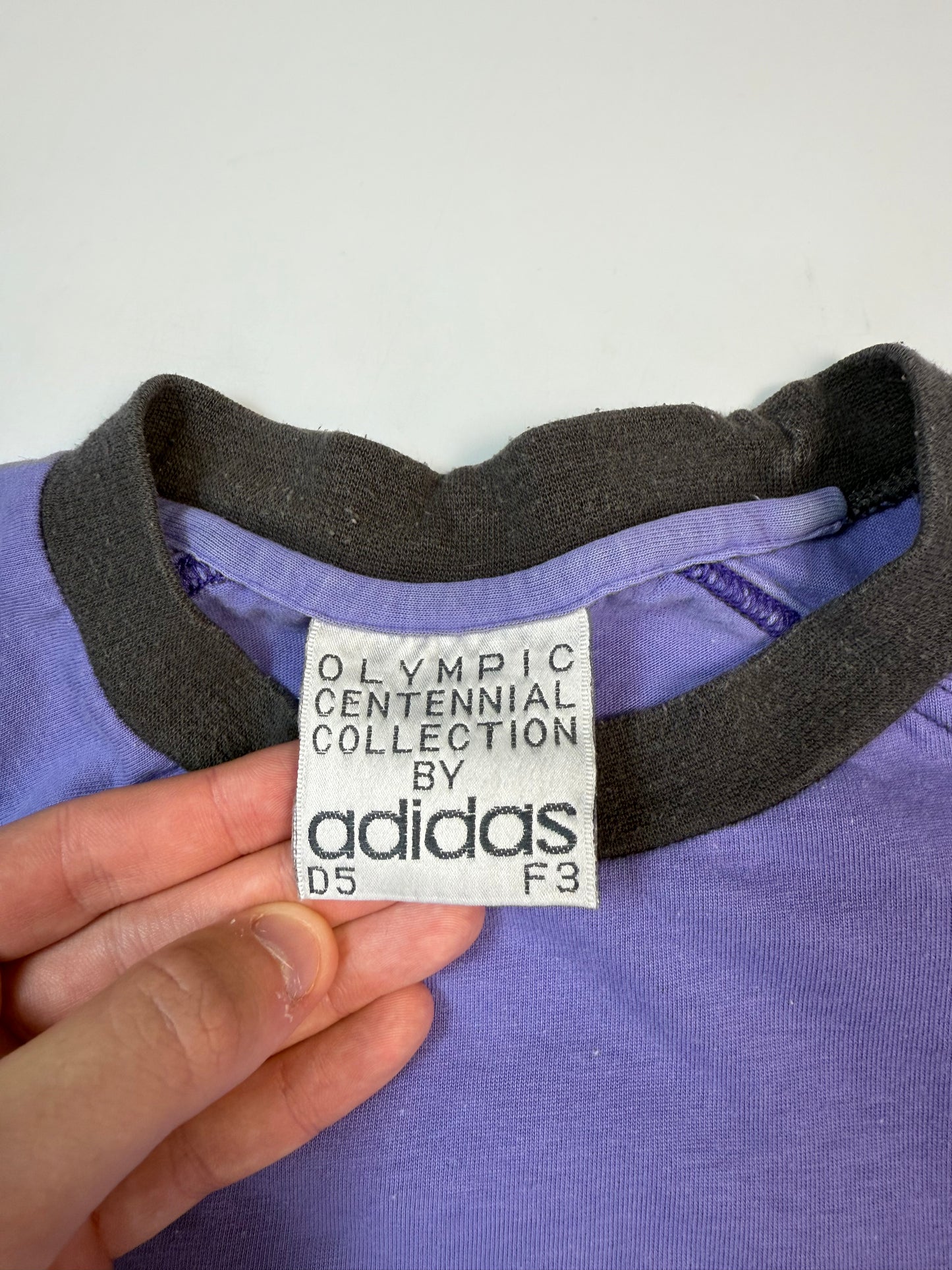 Vintage 80s Adidas olympic centennial collection 1948 tee (M)