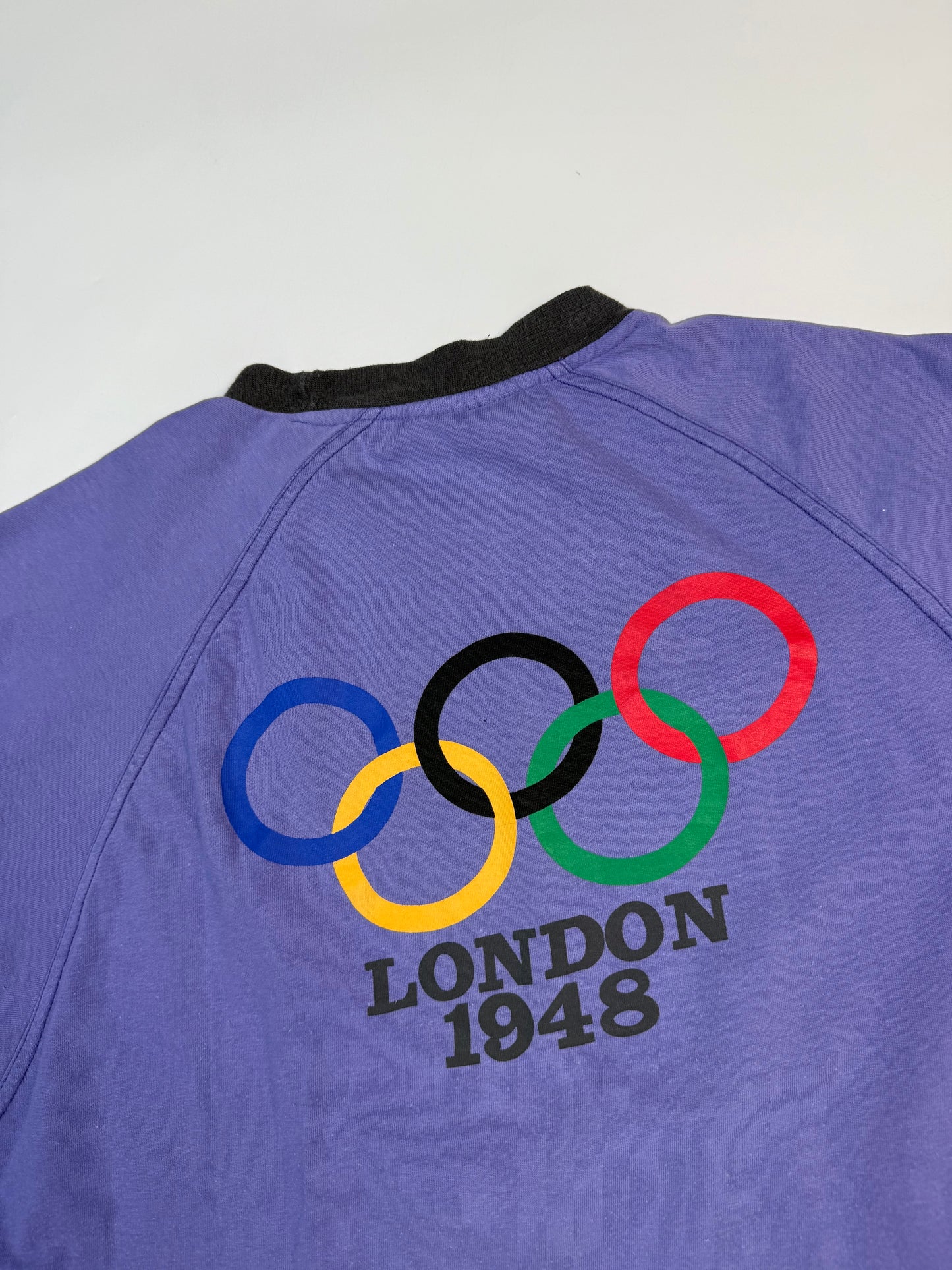 Vintage 80s Adidas olympic centennial collection 1948 tee (M)