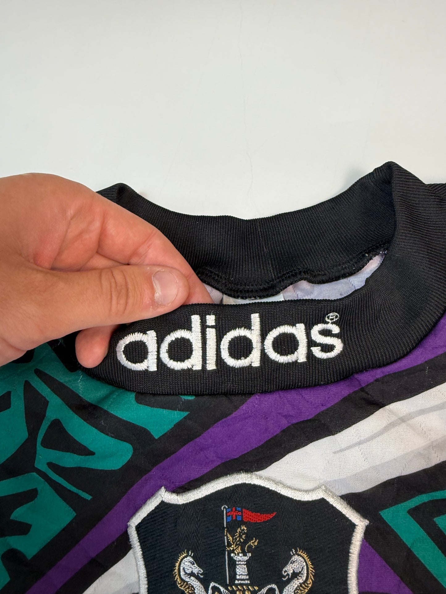 Vintage Newcastle United 1995/96 Adidas away gk football shirt (L)