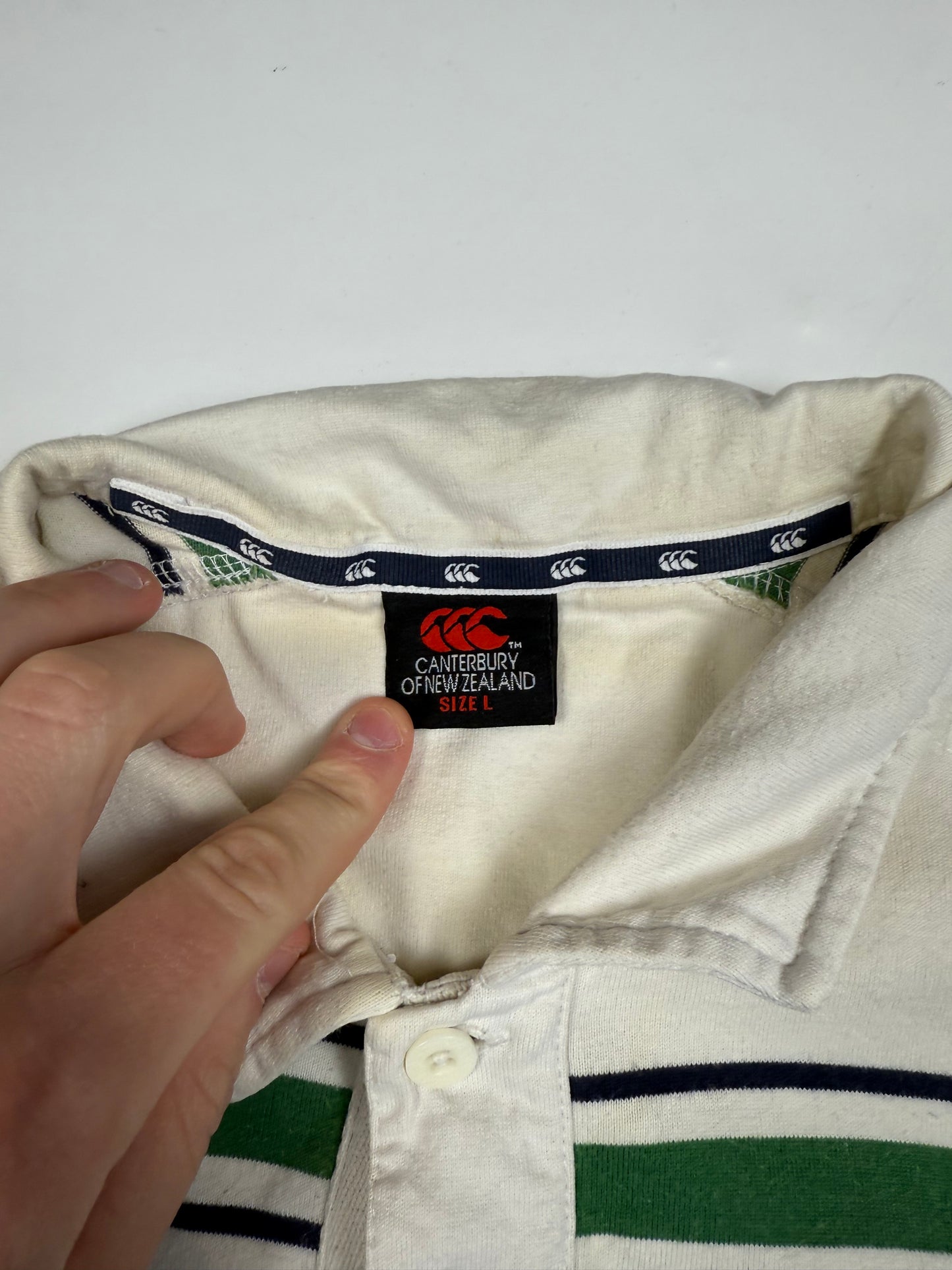 Vintage Ireland Canterbury rugby union polo shirt (L)