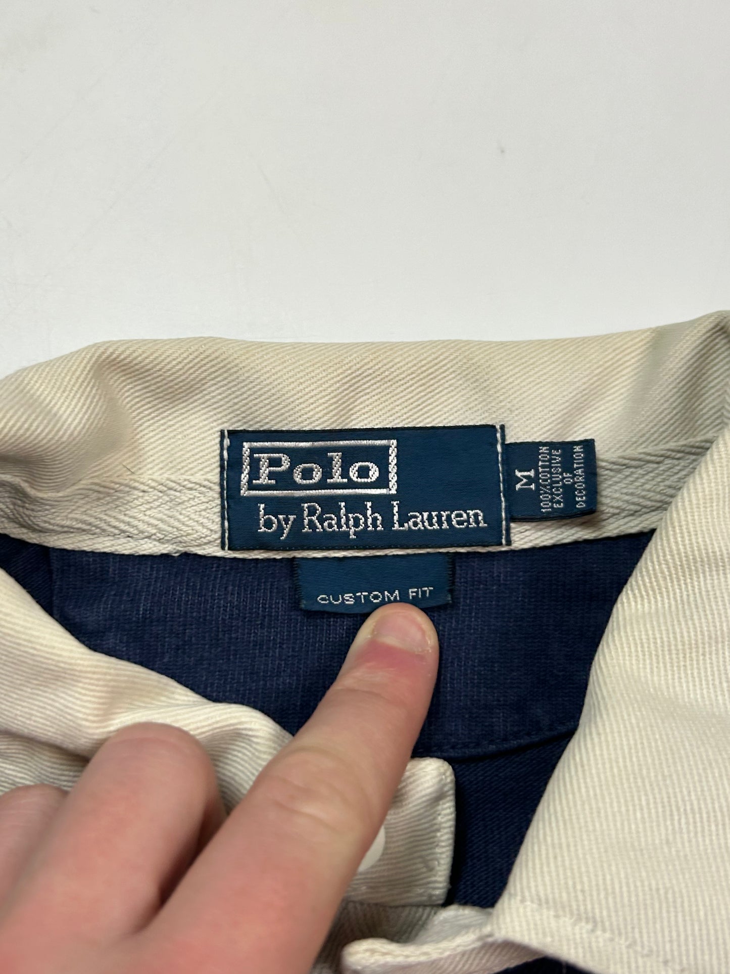 Vintage 90s Polo Ralph Lauren striped rugby polo shirt (M)