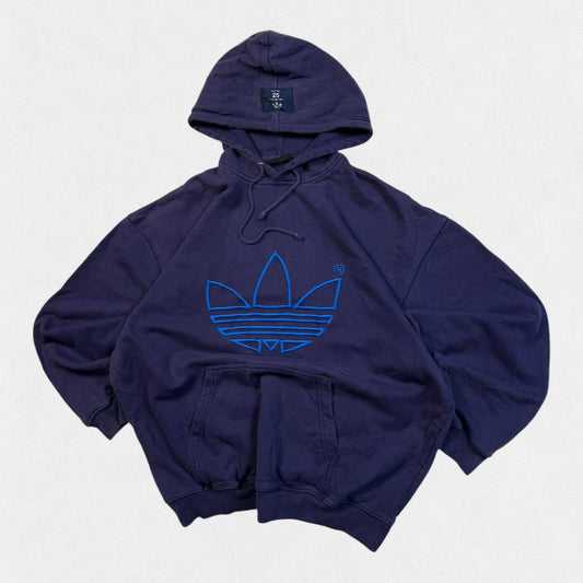 Vintage 90s adidas originals centre logo hoodie (L)