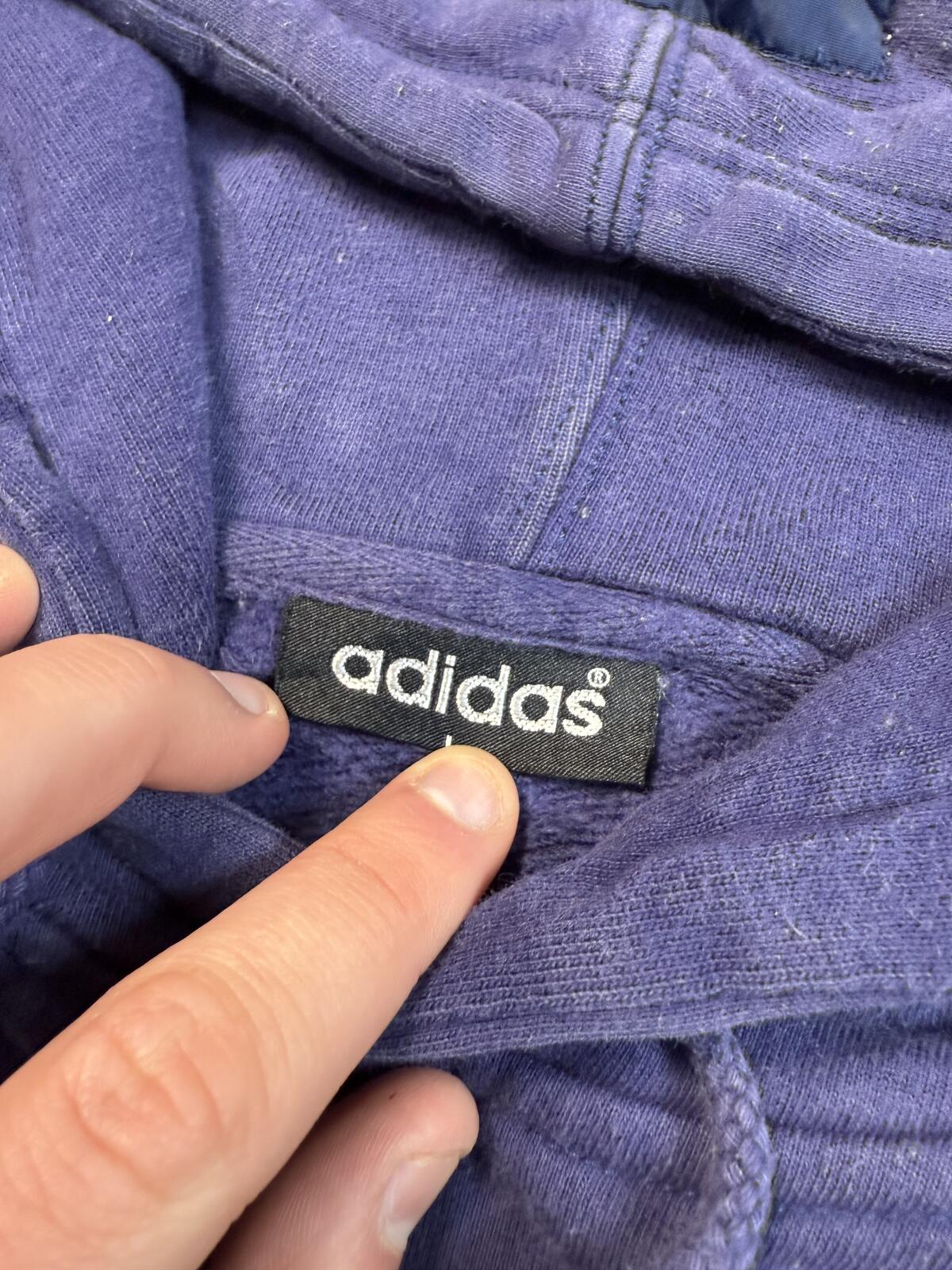 Vintage 90s adidas originals centre logo hoodie (L)