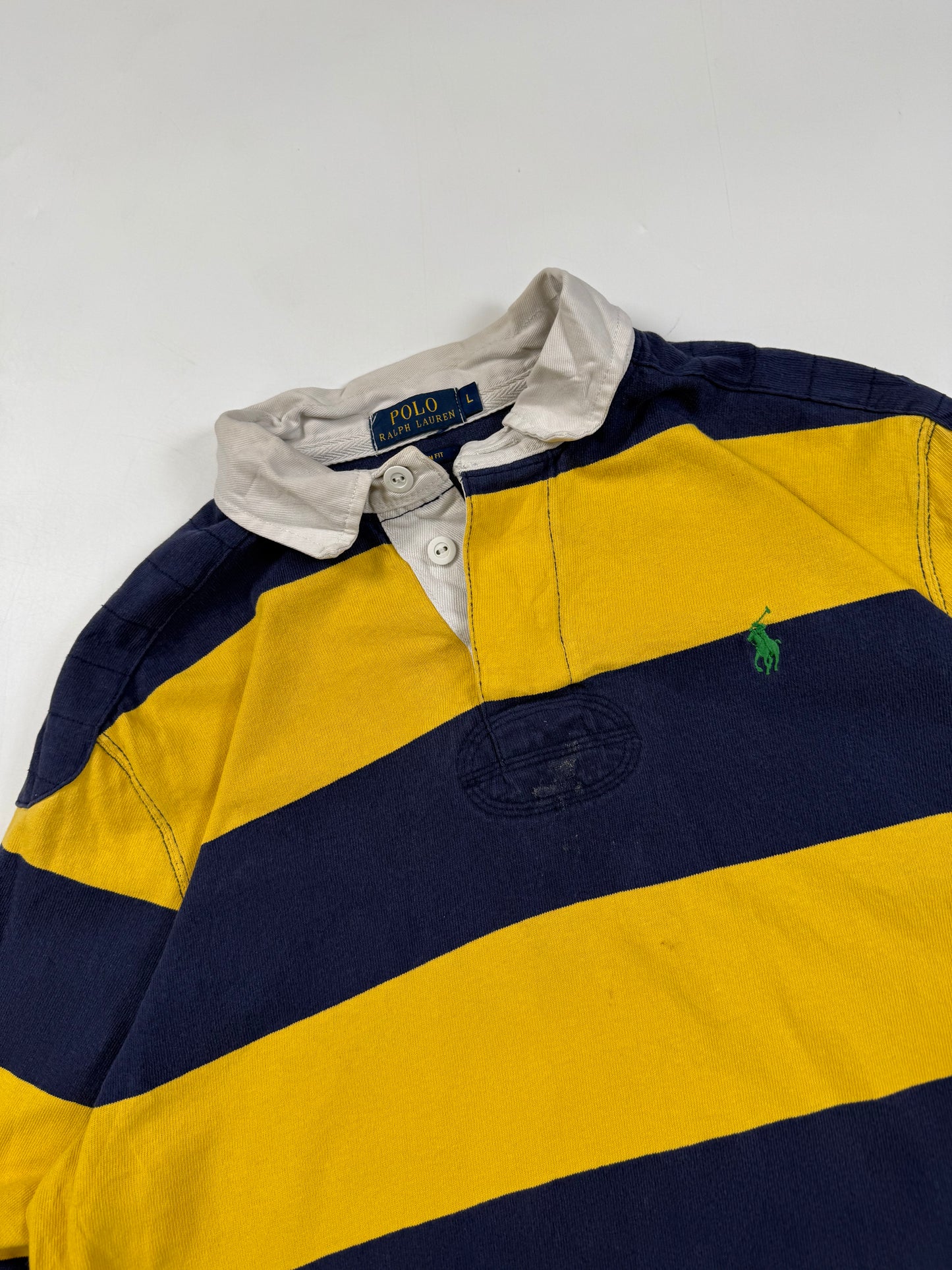 Polo Ralph Lauren striped rugby polo (L)
