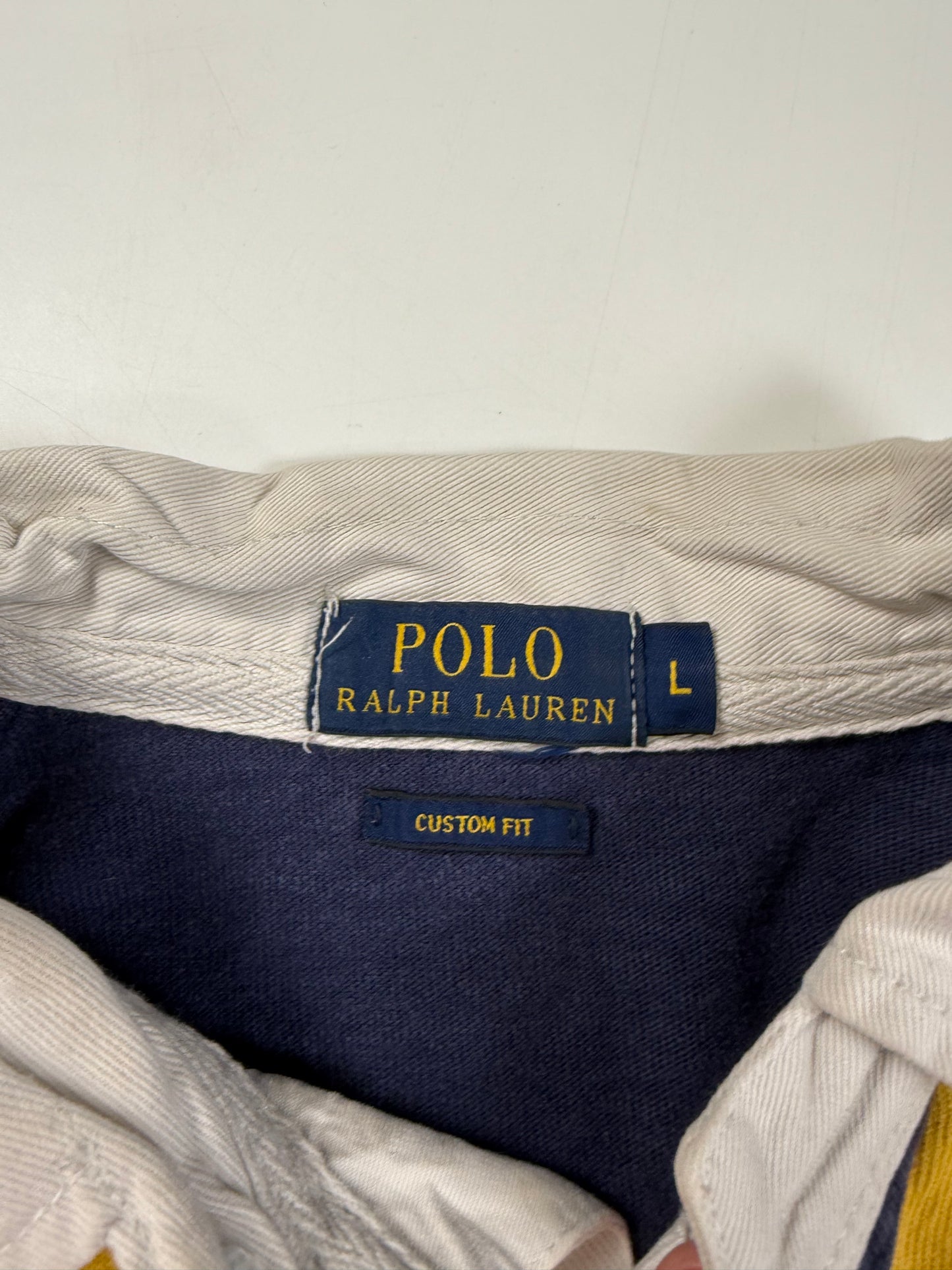 Polo Ralph Lauren striped rugby polo (L)