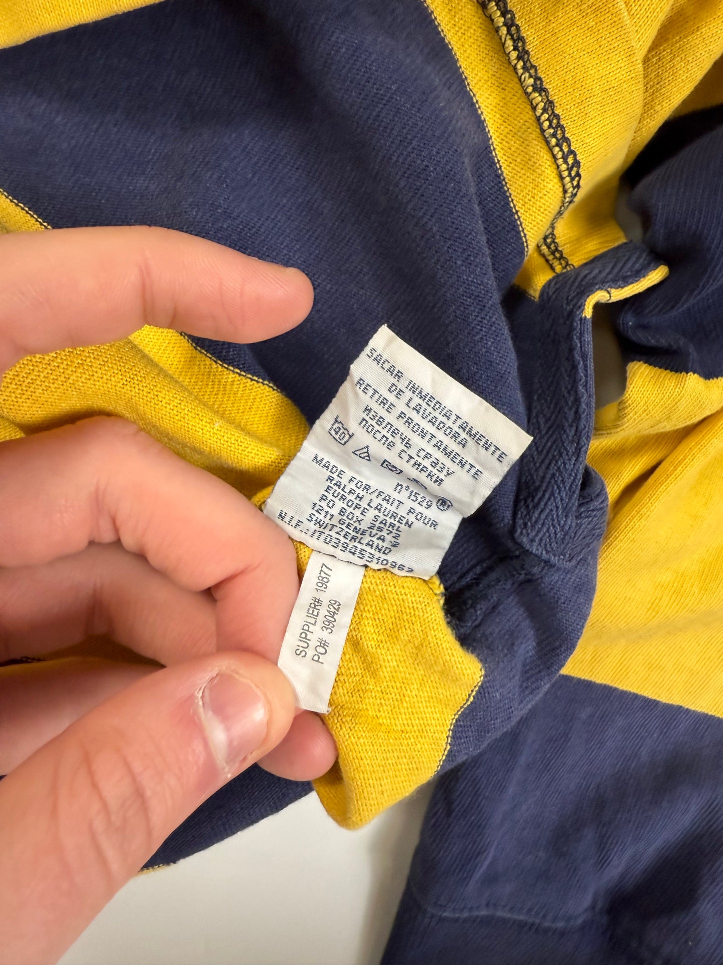 Polo Ralph Lauren striped rugby polo (L)