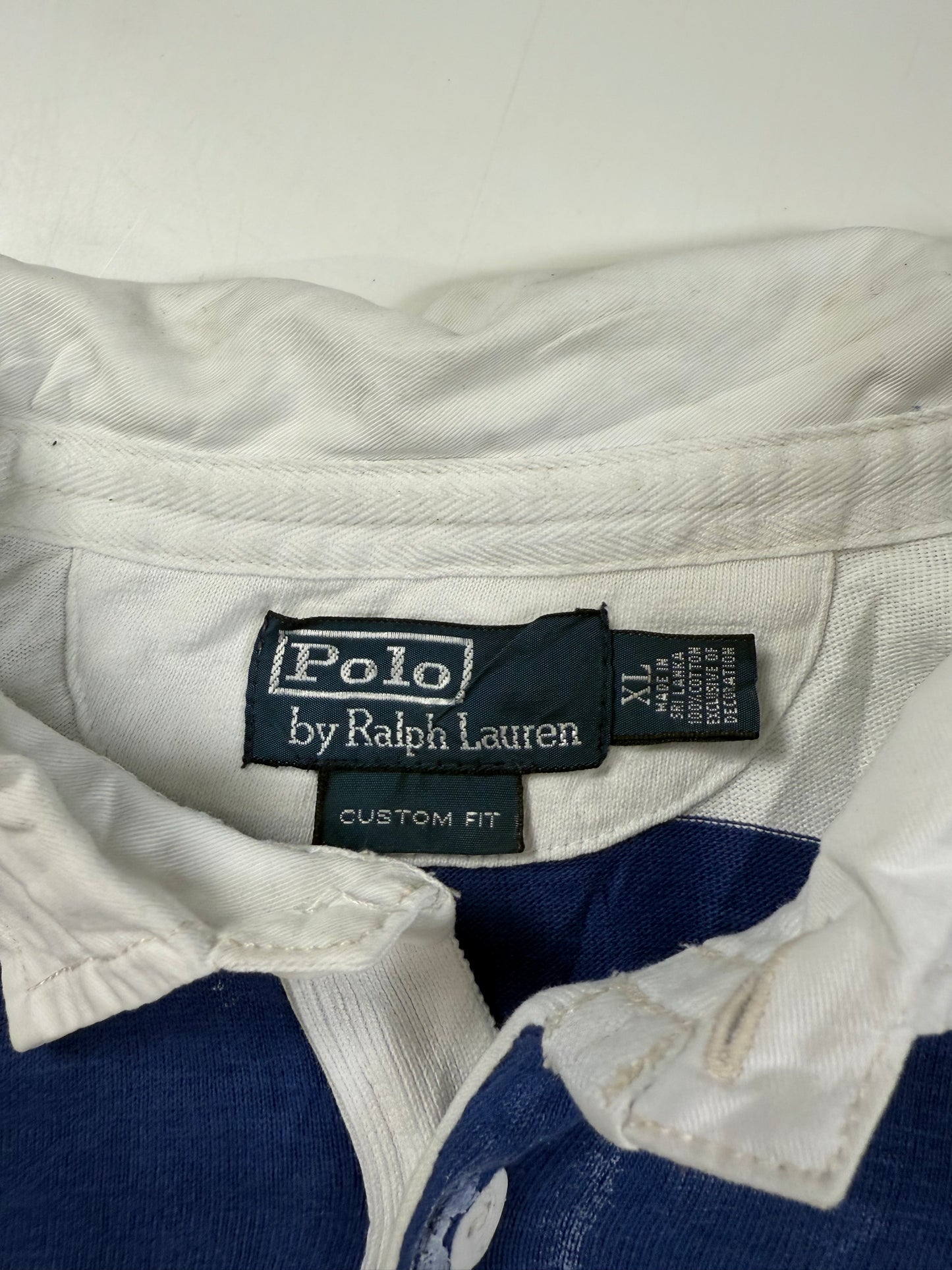 Vintage 90s Polo Ralph Lauren striped rugby polo (XL)