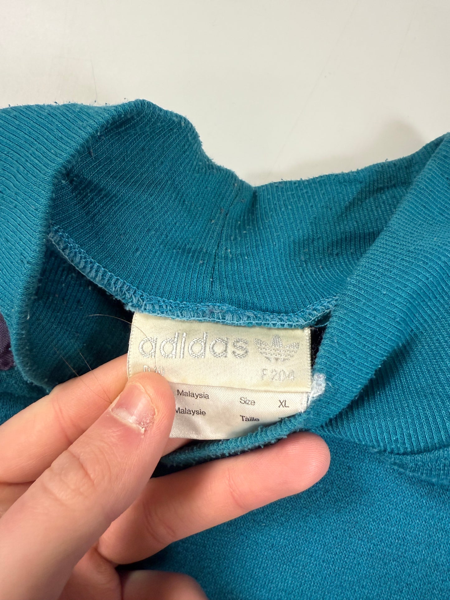 Vintage 90s Adidas colour block sweatshirt (XL)