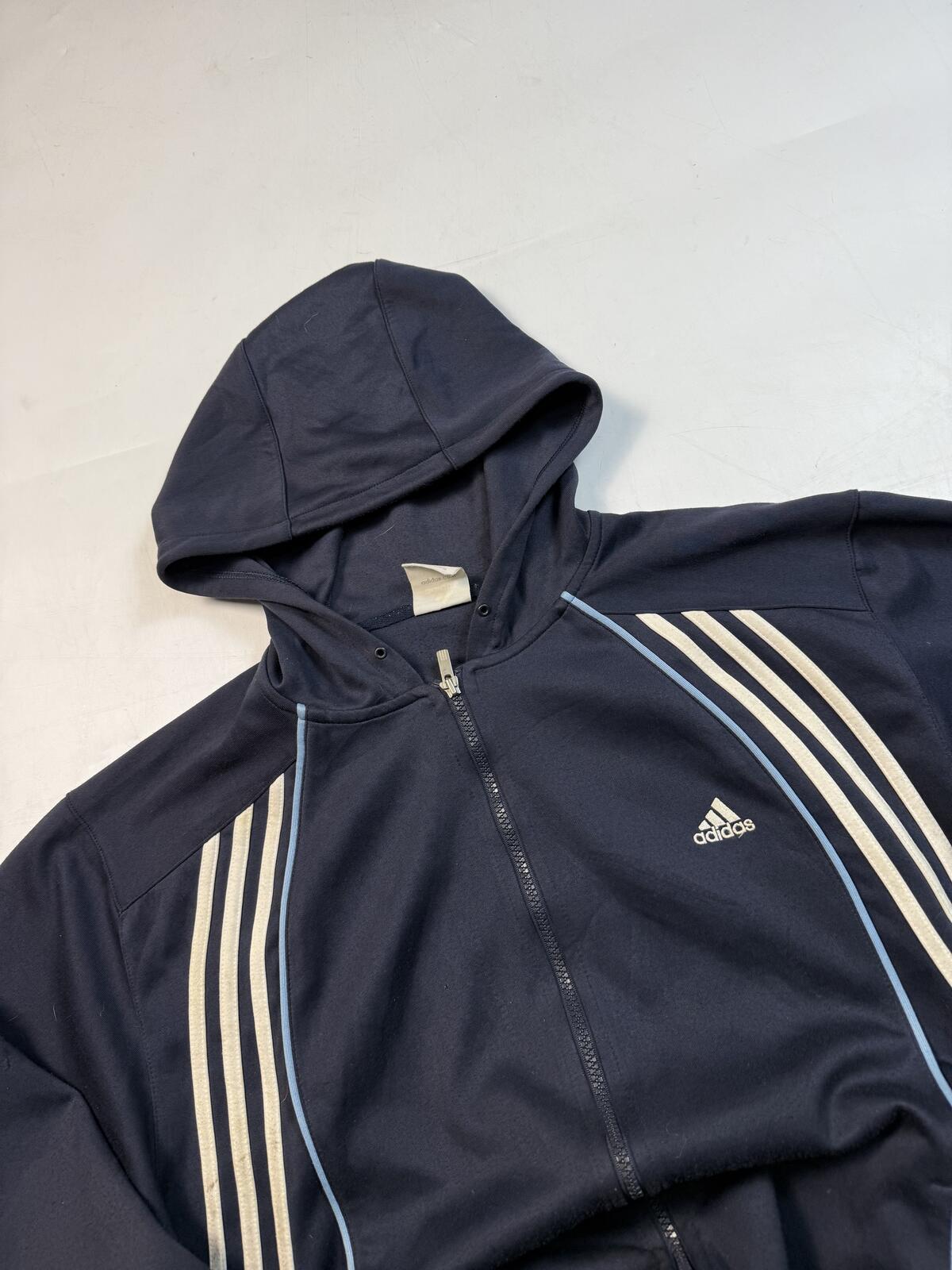 Vintage Y2K Adidas zip up hoodie (L)