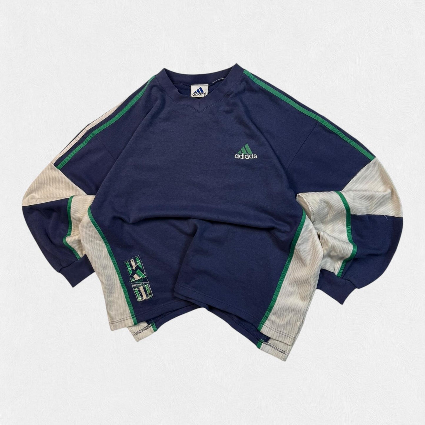 Vintage 90s adidas colour block sweatshirt (XL)