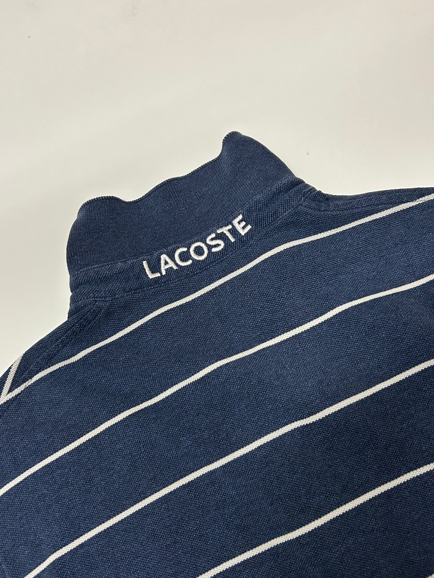 Lacoste long sleeve striped polo shirt (L)