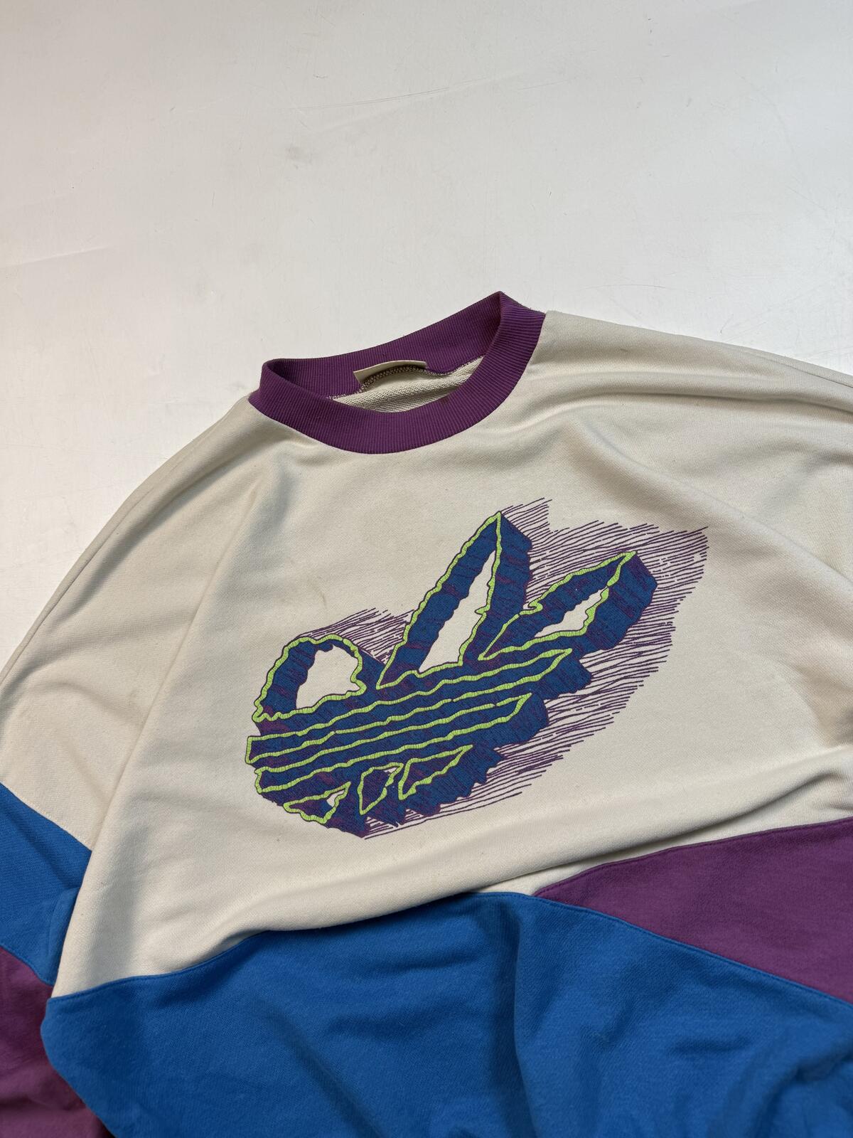 Vintage 90s adidas originals colour block sweatshirt (M)