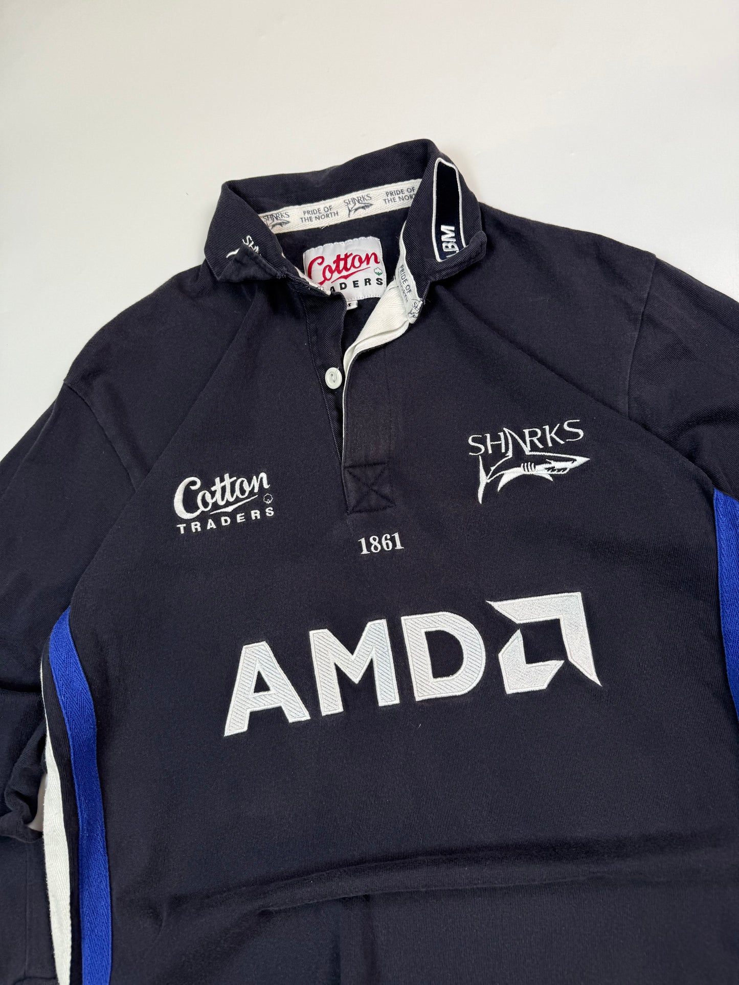 Vintage Sale Sharks 2003/04 Cotton Traders rugby shirt (M)