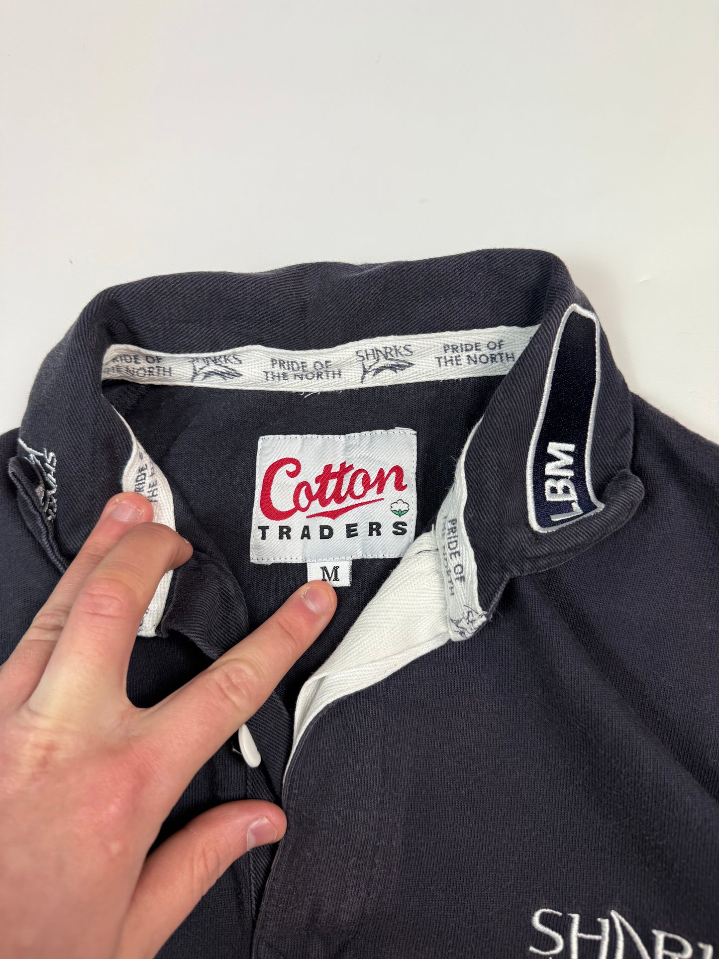Vintage Sale Sharks 2003/04 Cotton Traders rugby shirt (M)
