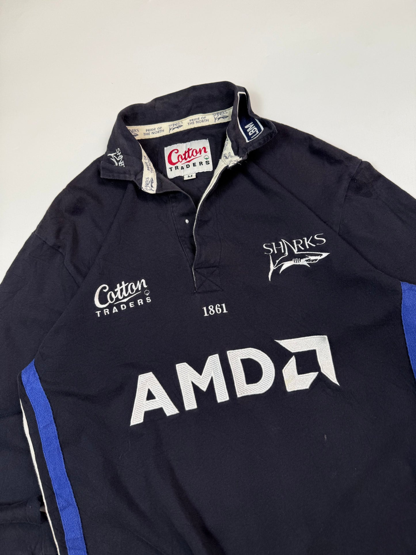 Vintage Sale Sharks 2003/04 Cotton Traders rugby shirt (M)