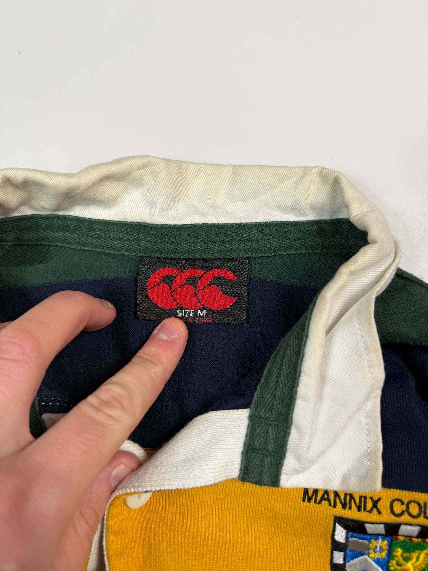 Vintage Mannix college Canterbury rugby shirt (M)