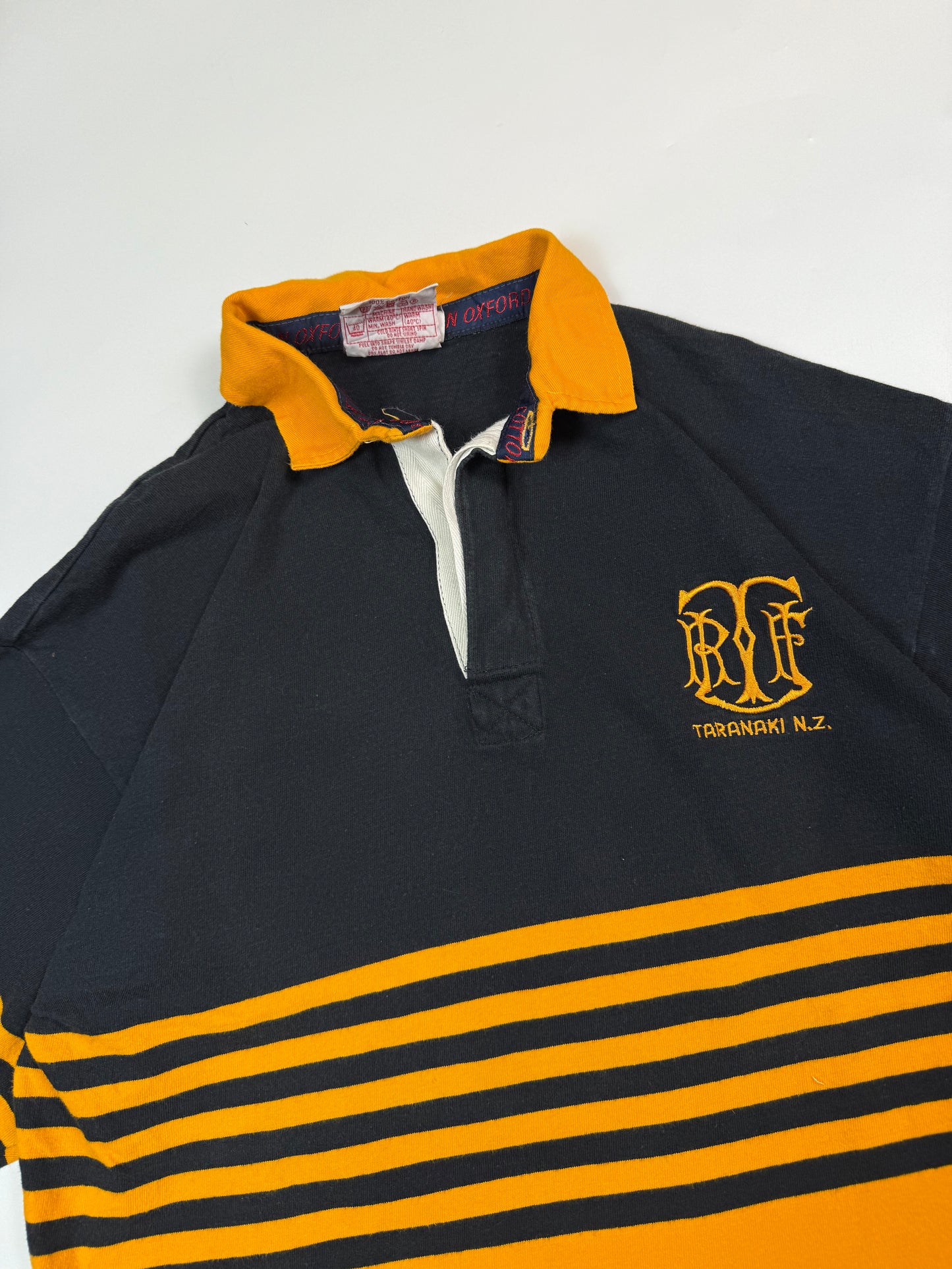 Vintage 80s Taranaki Cotton oxford rugby union shirt (L)