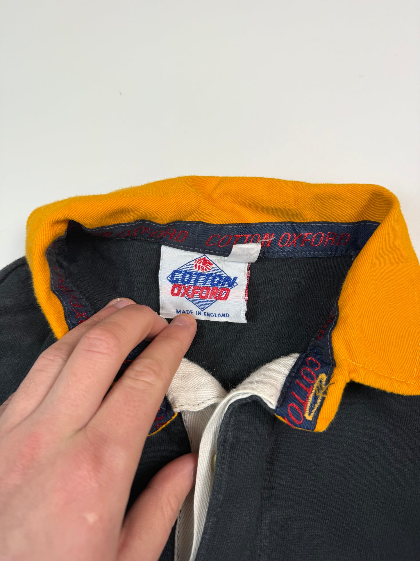 Vintage 80s Taranaki Cotton oxford rugby union shirt (L)