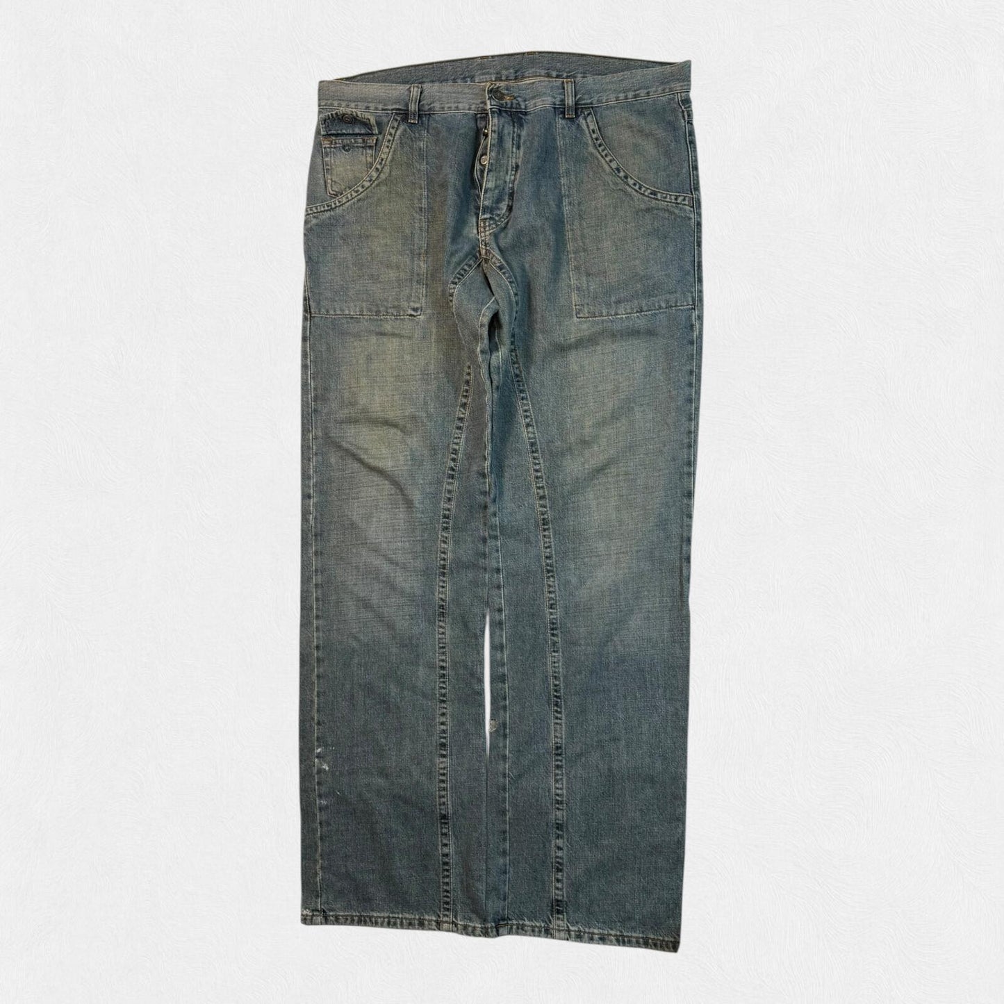 Vintage Schott NYC wide leg baggy hip hop jeans (W40)