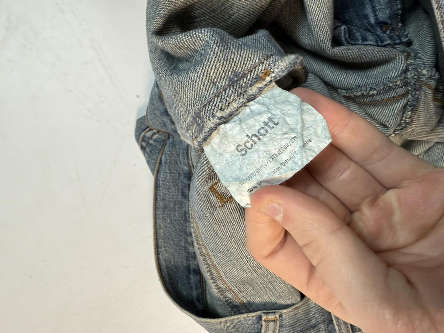 Vintage Schott NYC wide leg baggy hip hop jeans (W40)