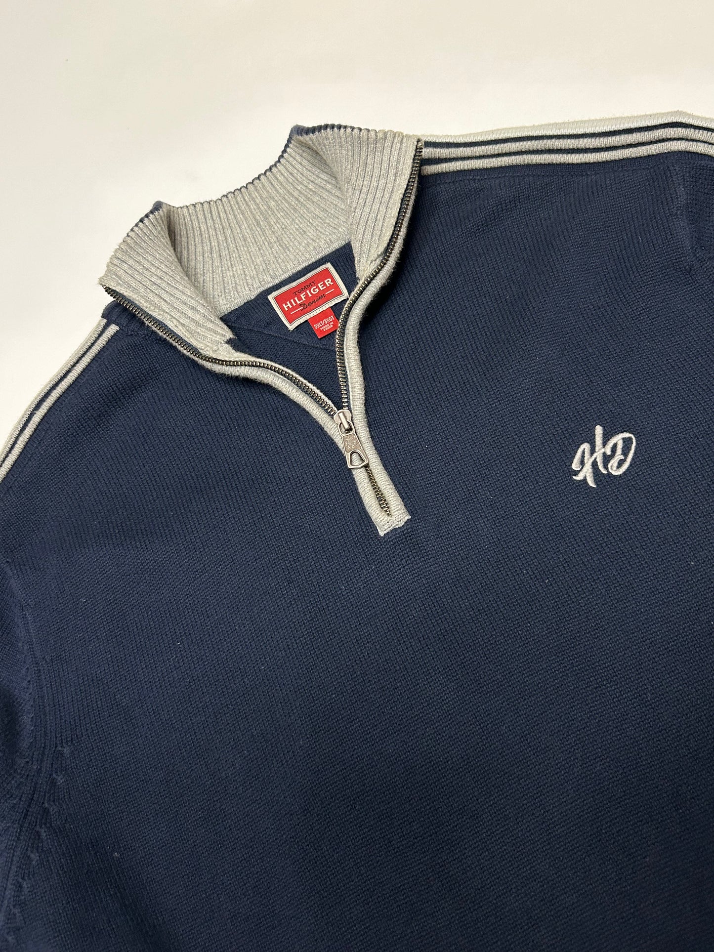 Tommy Hilfiger quarter zip knit sweater (3XL)