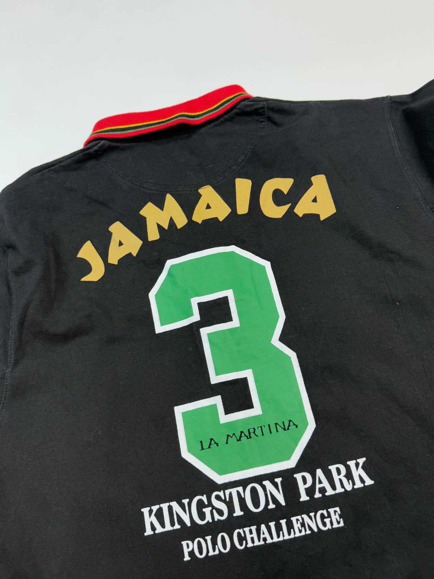 La Martina Kingston Park Jamaica polo tour long sleeve polo shirt (M)