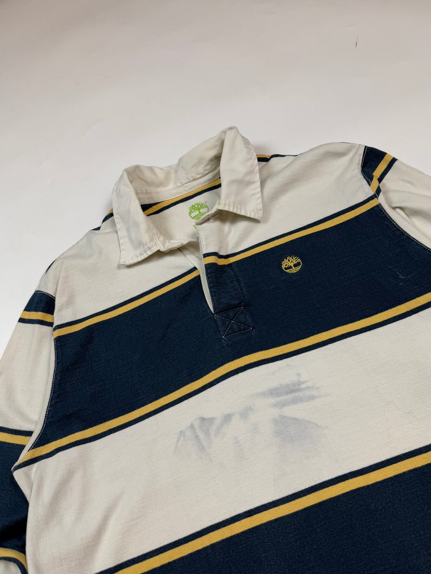 Vintage Timberland striped rugby polo (L)