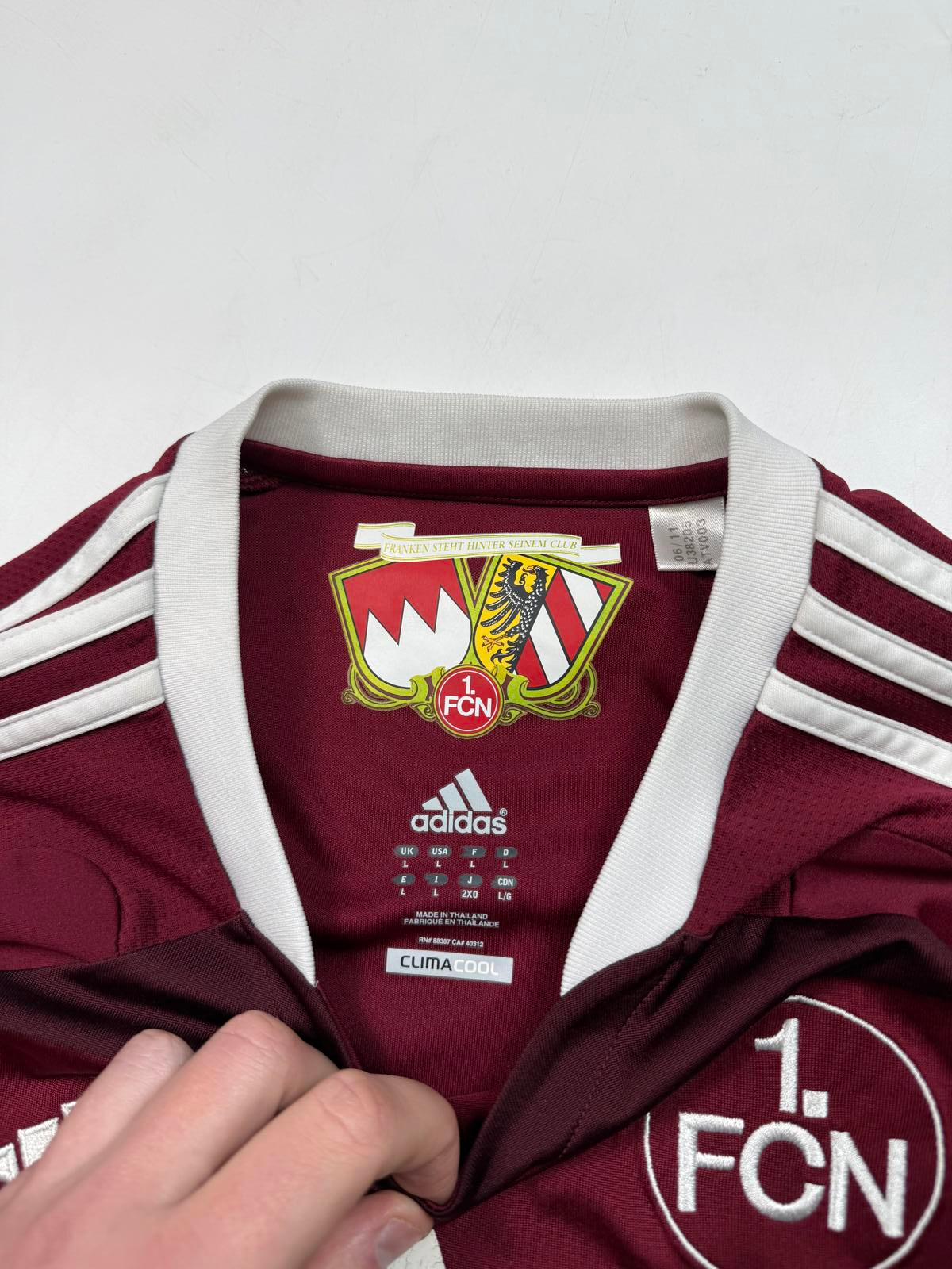 Vintage Nurnberg 2011/12 Adidas home football shirt (L)