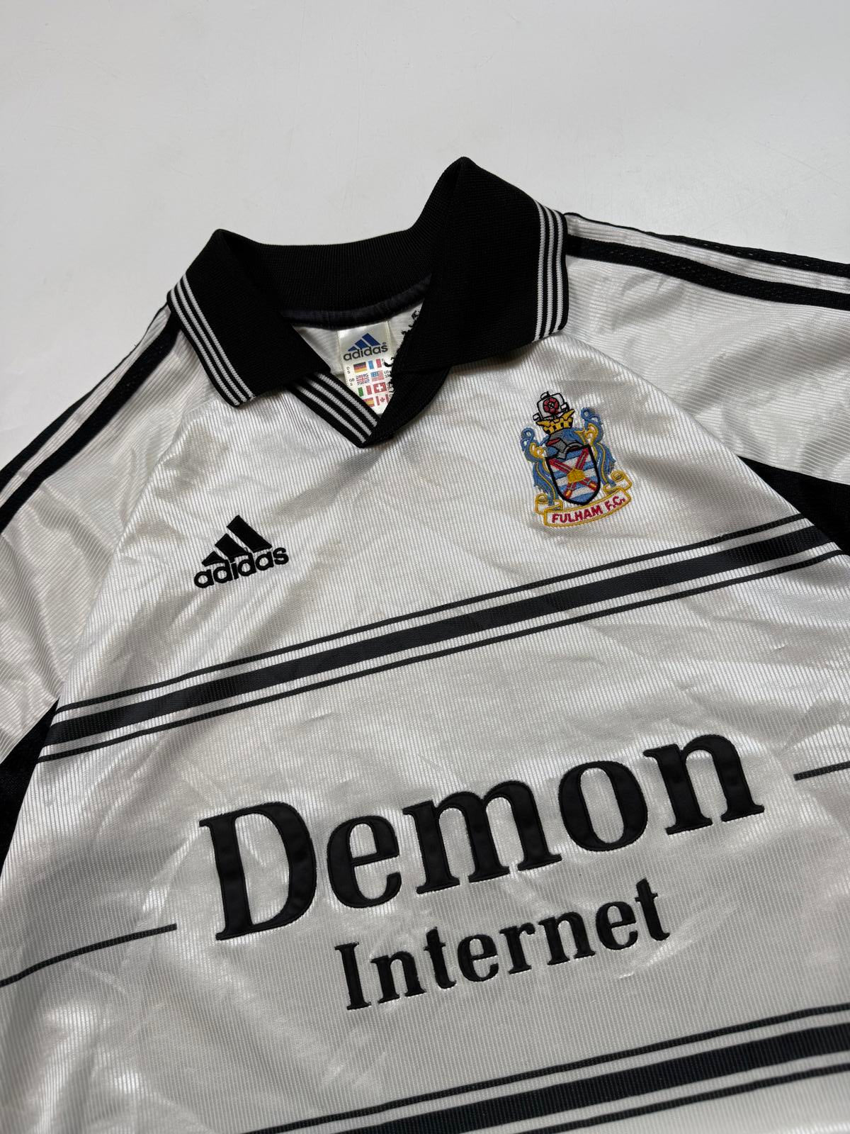 Vintage Fulham 1999-01 Adidas home football shirt (S)