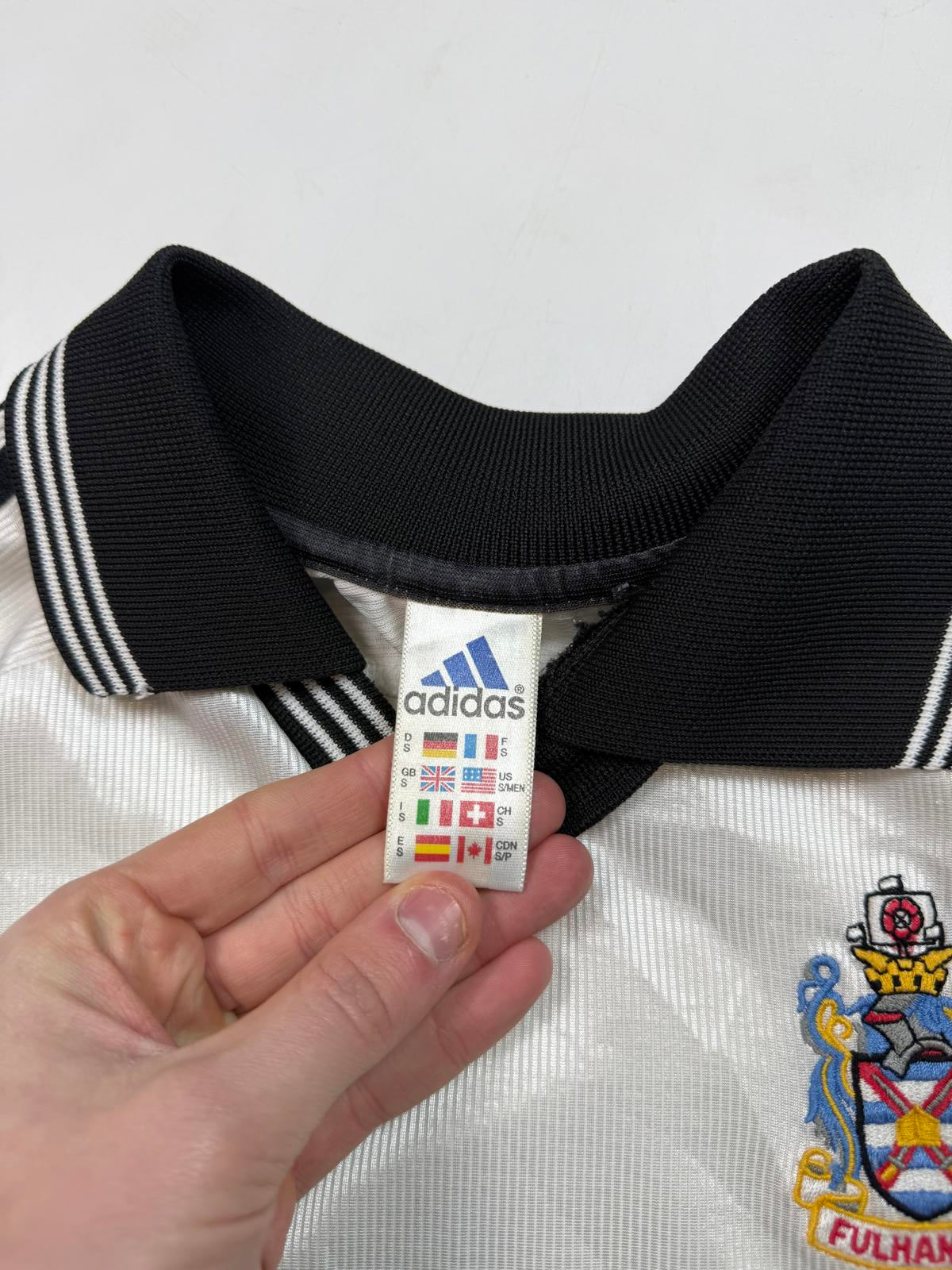 Vintage Fulham 1999-01 Adidas home football shirt (S)