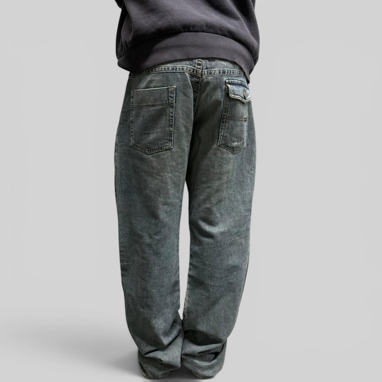 Vintage Schott NYC wide leg baggy hip hop jeans (W40)