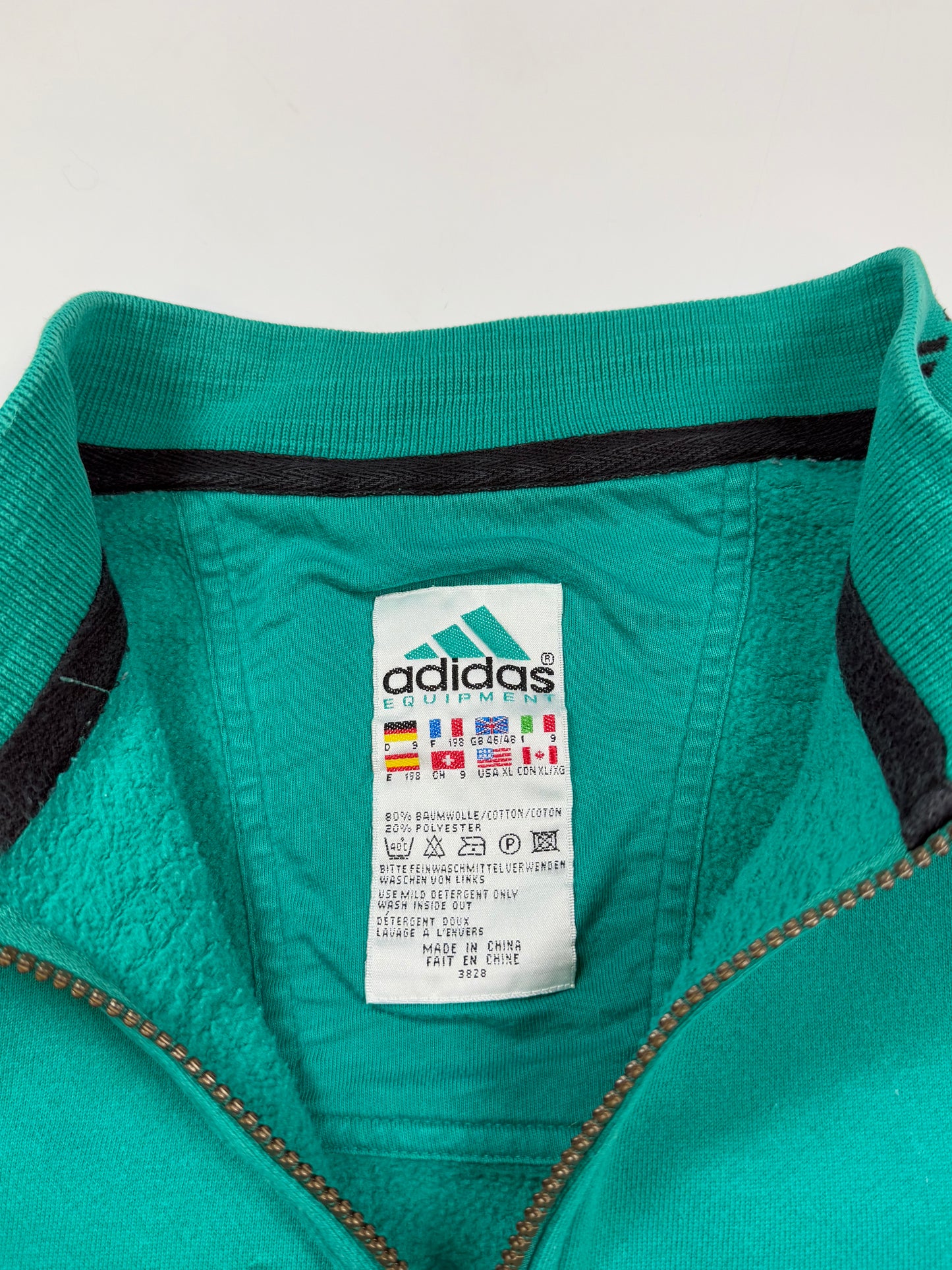 Vintage 90s Adidas equipment quarter zip sweatshirt (XL)