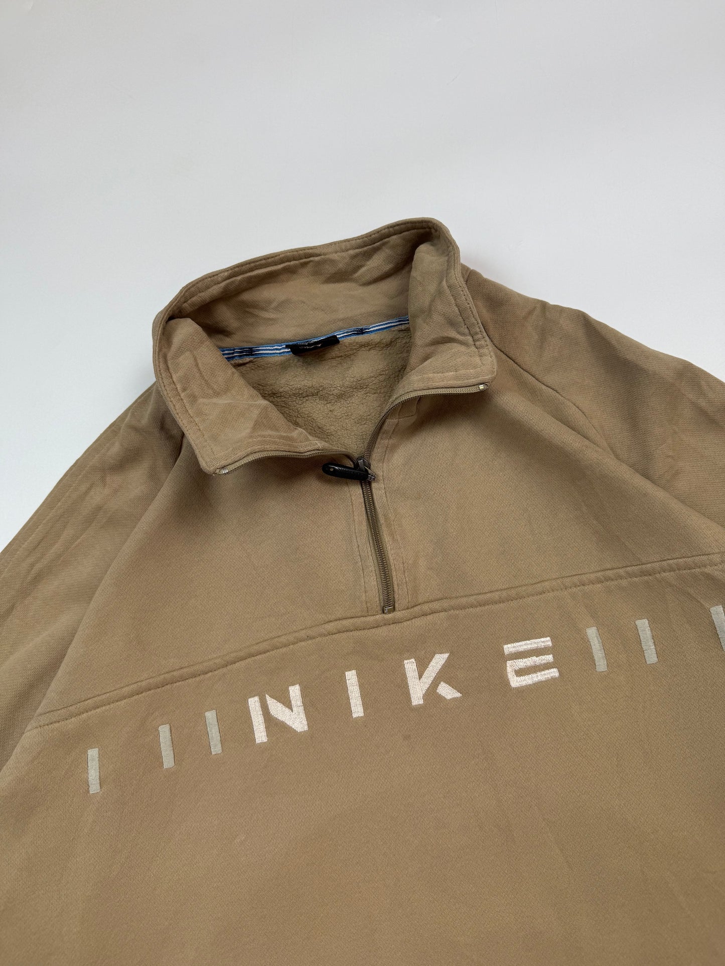 Vintage 90s Nike spell out quarter zip sweatshirt (M)