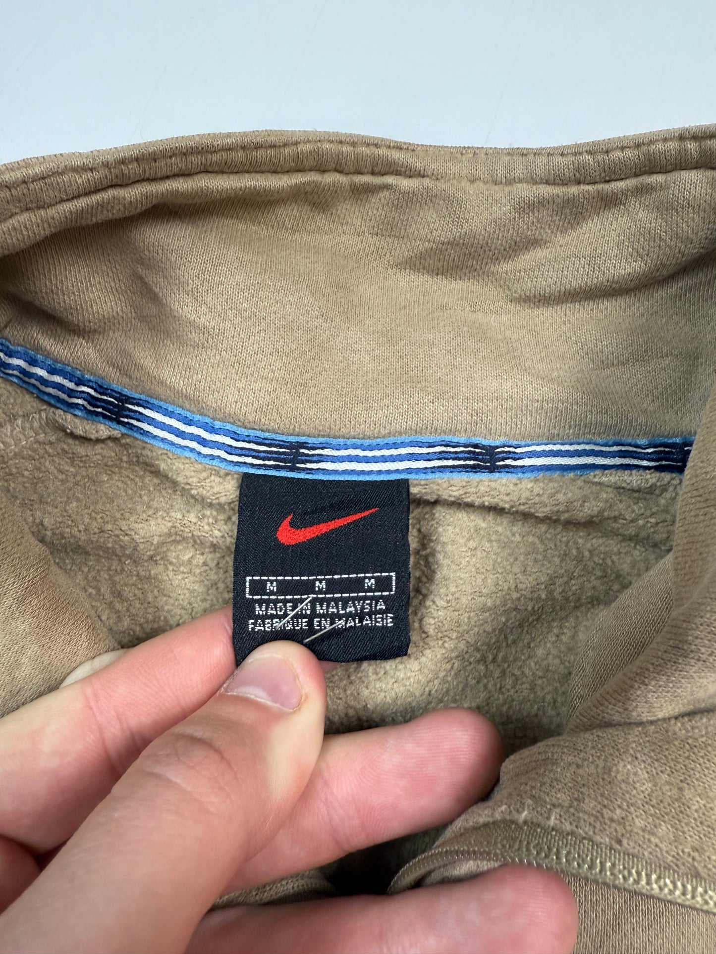 Vintage 90s Nike spell out quarter zip sweatshirt (M)